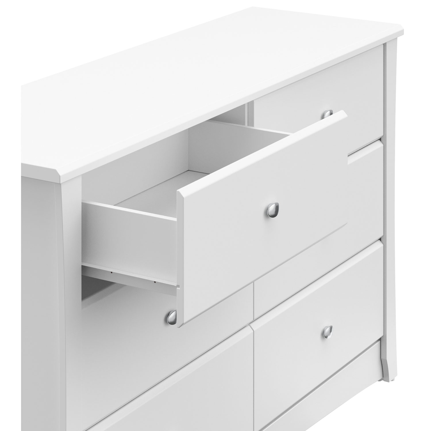 Storkcraft Crescent 6-Drawer Nursery Dresser-White