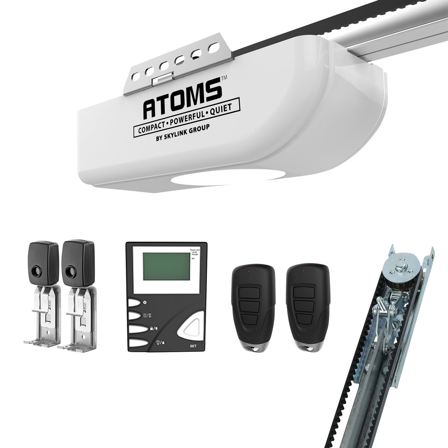 Ouvre-porte de garage de 3/4 HP avec entraînement par courroie ATOMS de Skylink