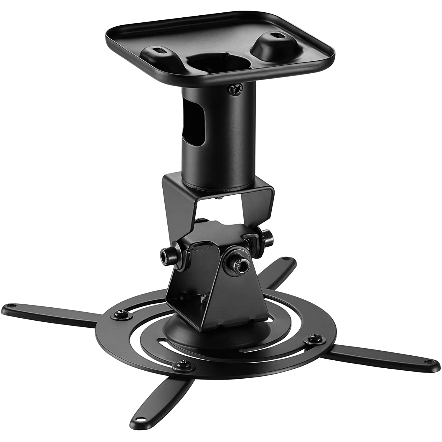 Duramex Projector Mount - Universal Ceiling Bracket LCD DLP Tilt 360° Swivel 25lbs Black