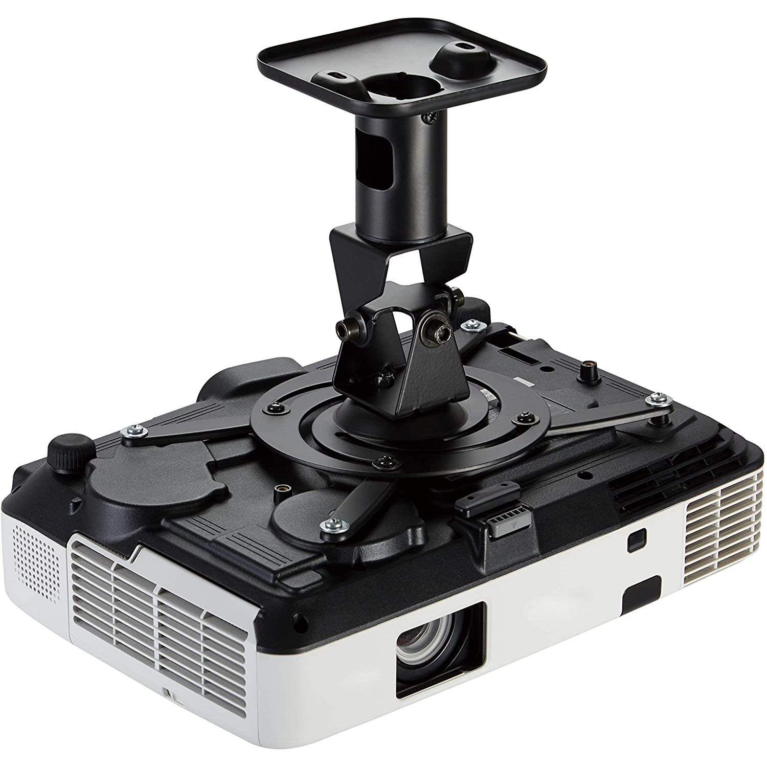 Duramex Projector Mount - Universal Ceiling Bracket LCD DLP Tilt 360° Swivel 25lbs Black