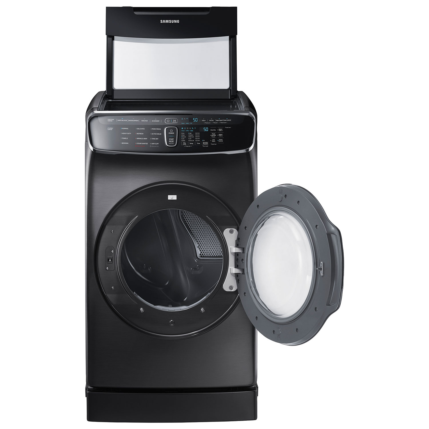 Sécheuse électrique à vapeur à compartiment Flex Dry 7,5 pi³ Samsung - Acier inox noir