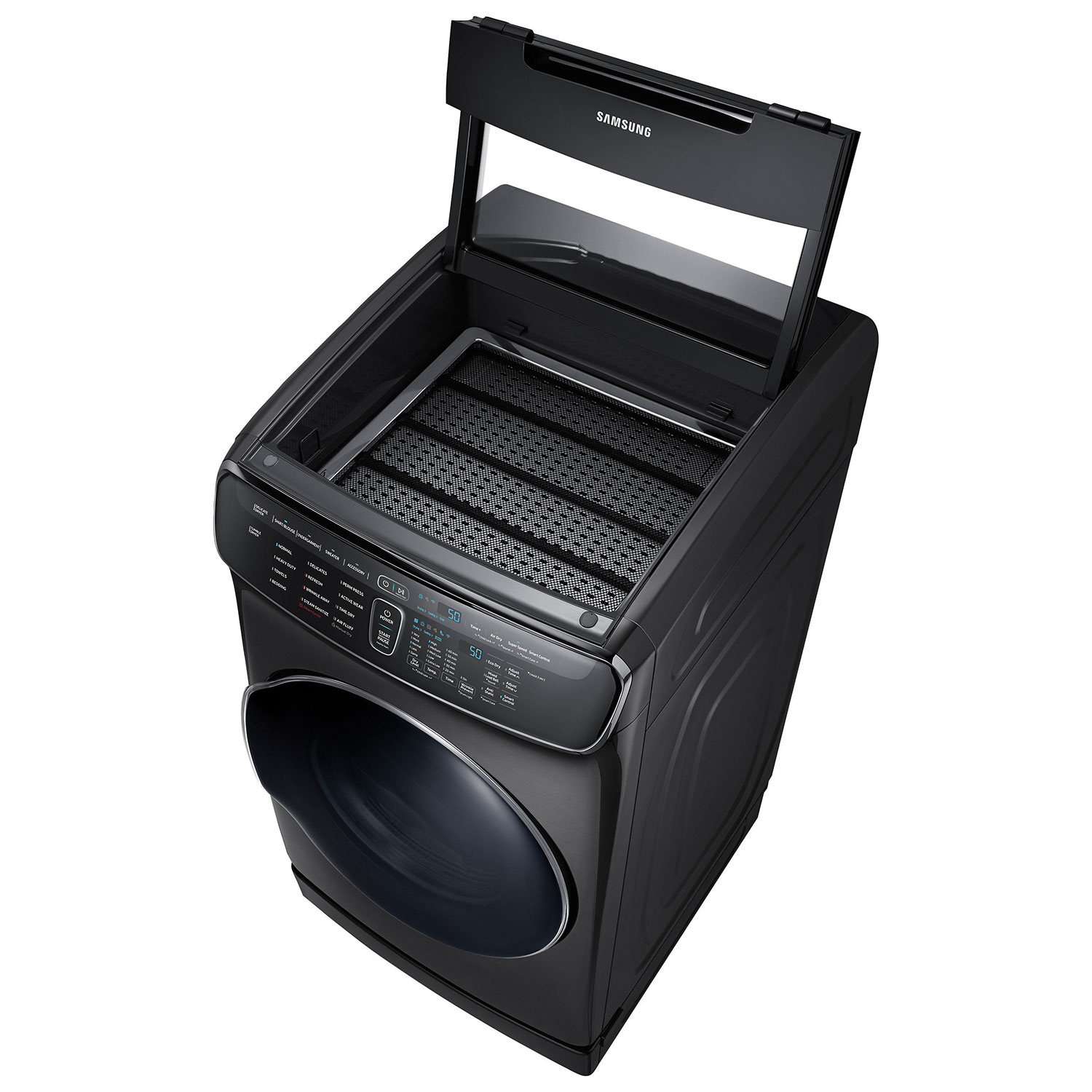 Sécheuse électrique à vapeur à compartiment Flex Dry 7,5 pi³ Samsung - Acier inox noir