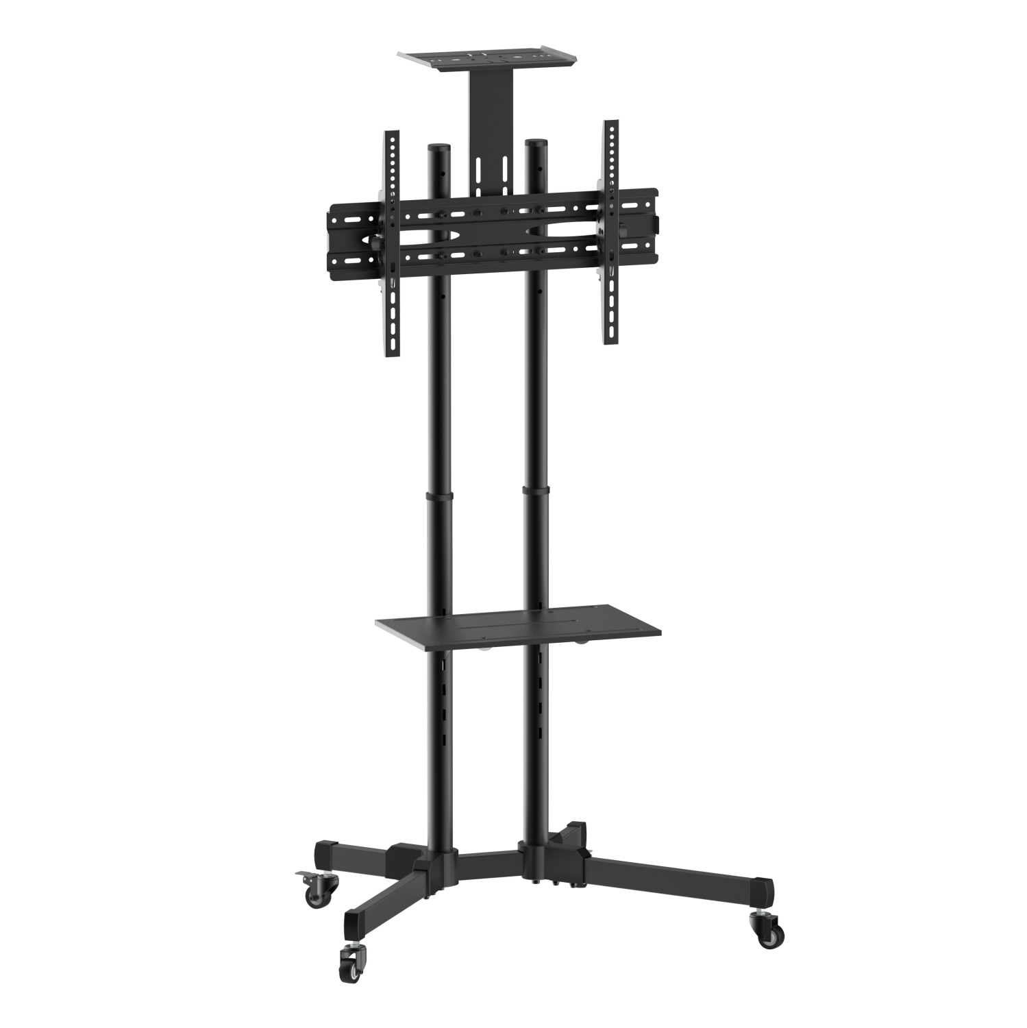 Duramex Universal Mobile TV Cart TV Stand with Mount Trolley with Camera Shelf for 37-75 Inch LED, LCD, Plasma Display up to 110 lbs VESA 600X400MM