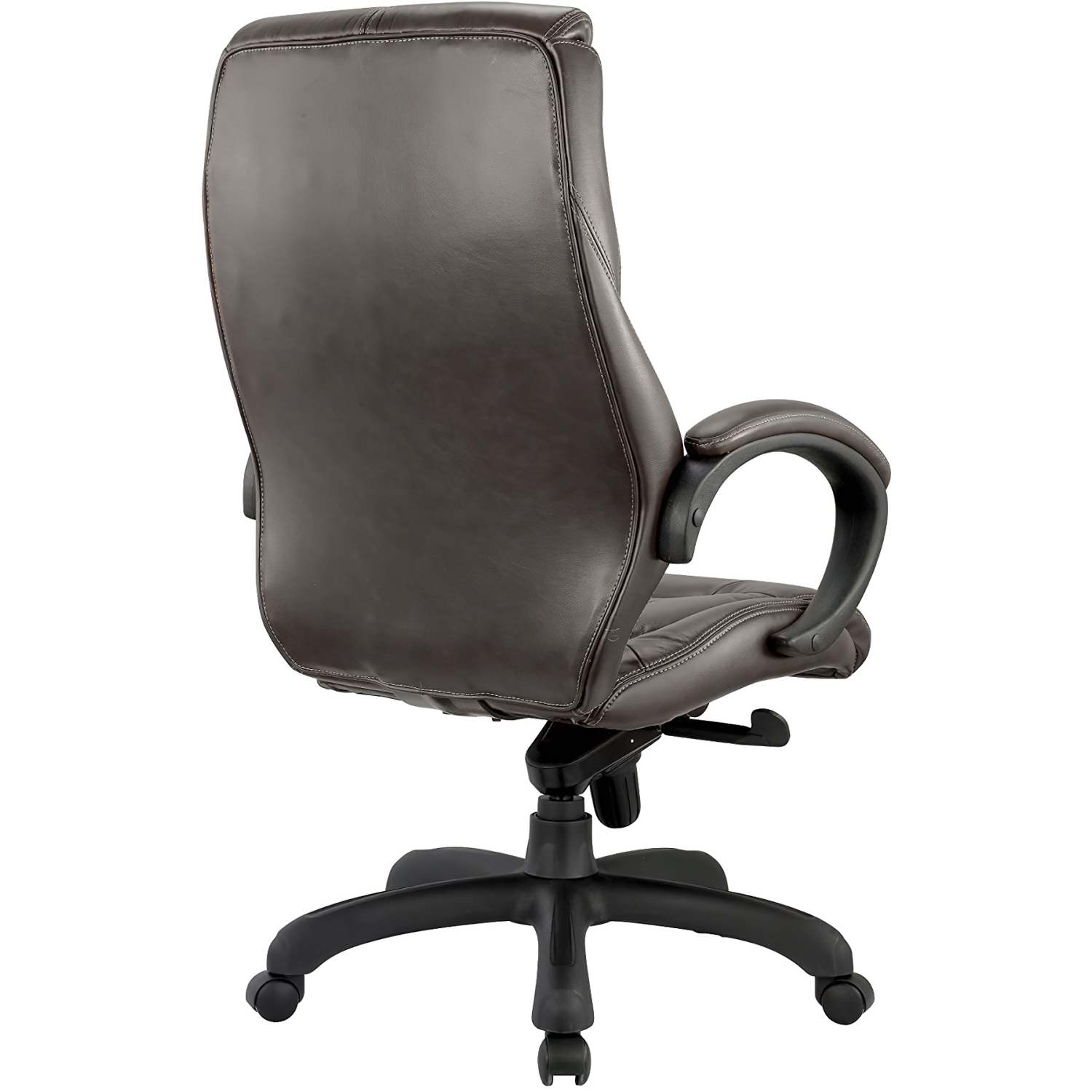 Nicer Furniture Genuine Leather High Back Executive Chair, Chocolate Brown