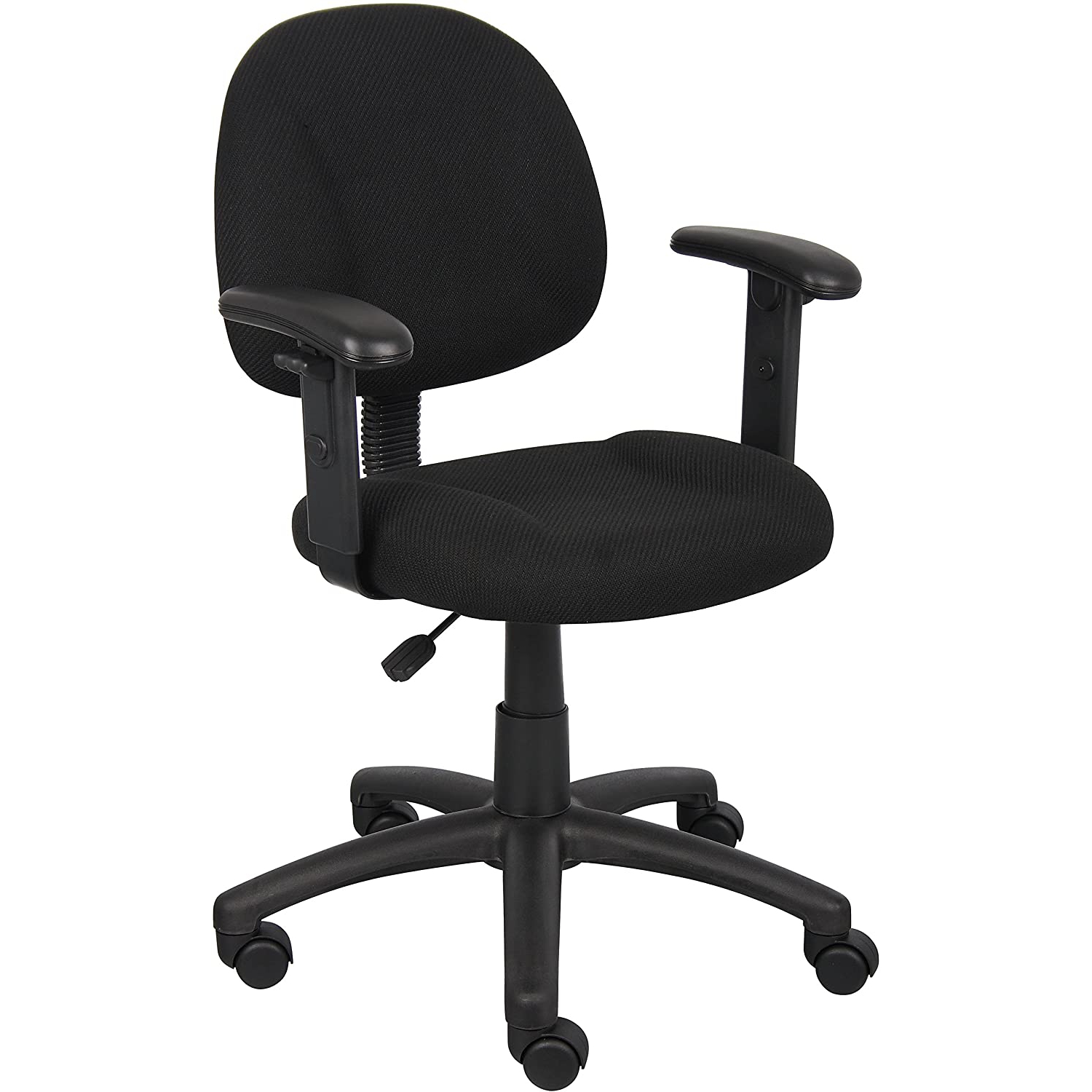 OCC Fabric Deluxe Posture Task Chair Black Computer Desk Chair Office Chair With Adjustable T Arms
