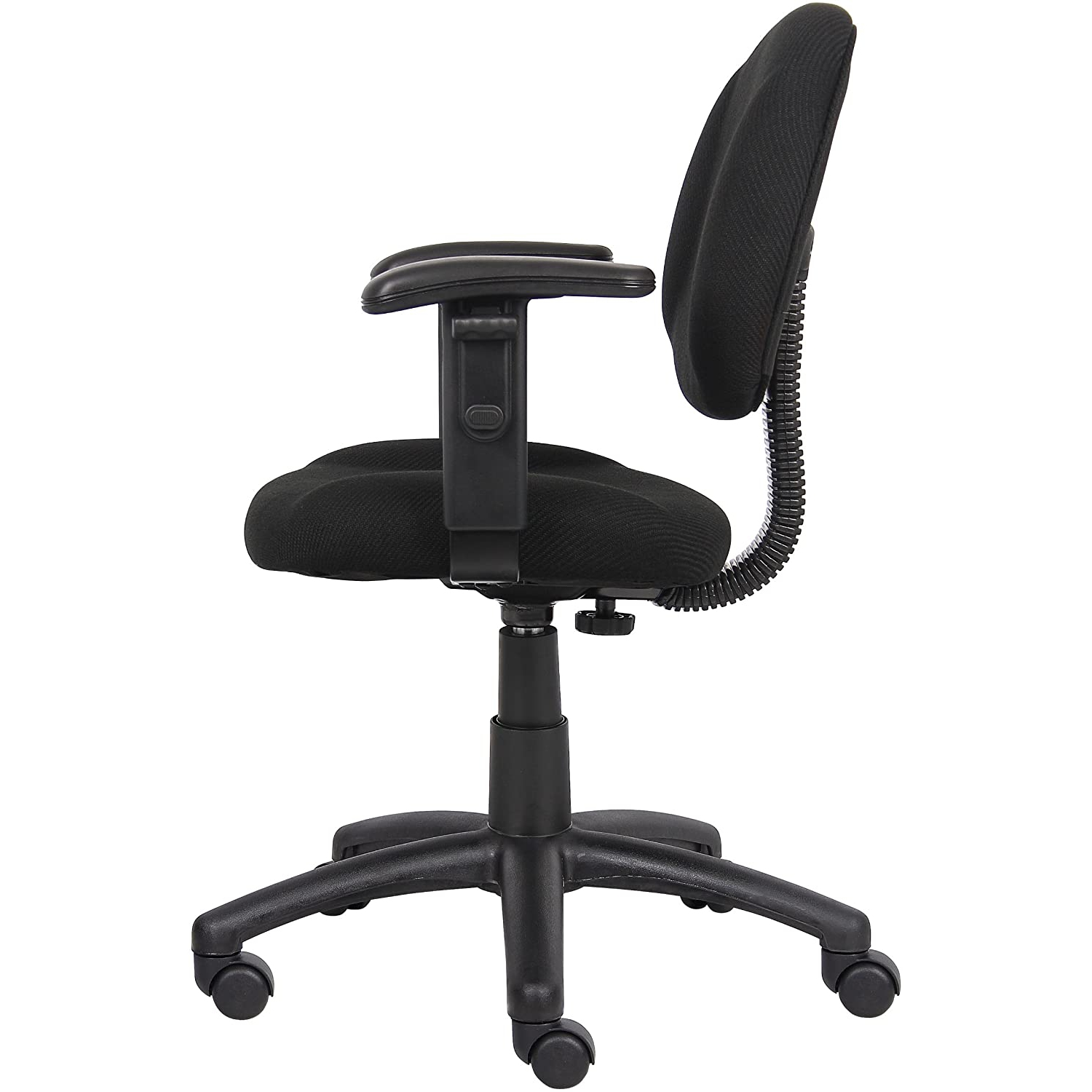 OCC Fabric Deluxe Posture Task Chair Black Computer Desk Chair Office Chair With Adjustable T Arms