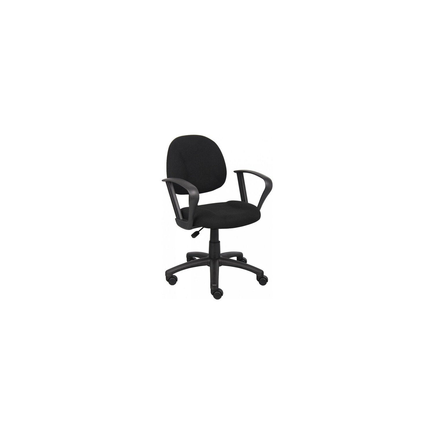 Fabric Deluxe Posture Task Chair Black Computer Desk Chair Office Chair With Loop Arms