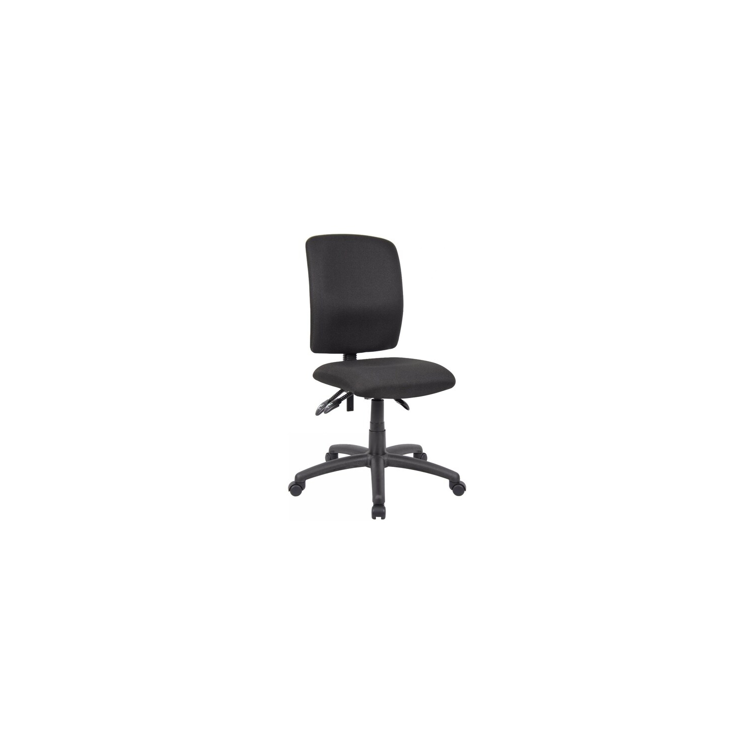 Fauteuil de bureau d’ordinateur multifonction OCC – Fauteuil ergonomique à dossier moyen – tissu noir sans accoudoirs