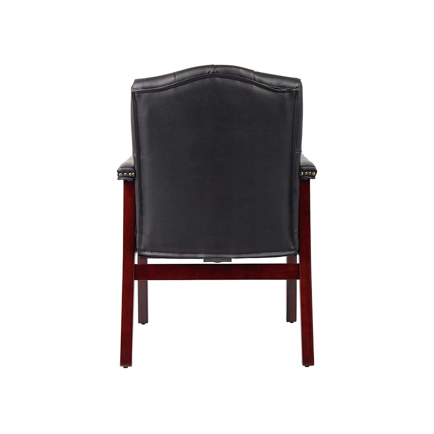 Traditional Black Caressoft Vinyl Guest Chair Conference Room Side Chair
