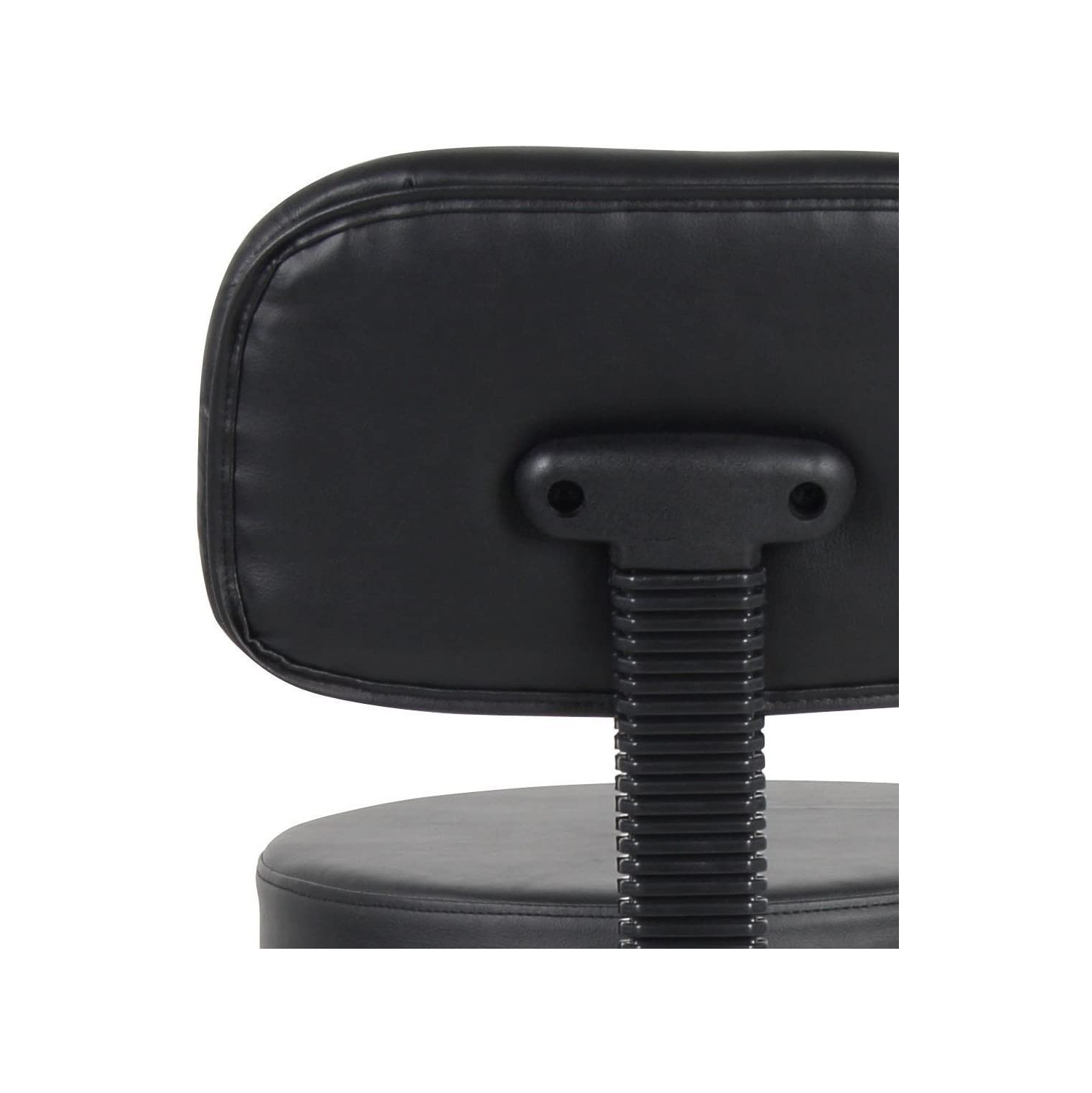 Caressoft Medical/Drafting Stool with Back Cushion Black