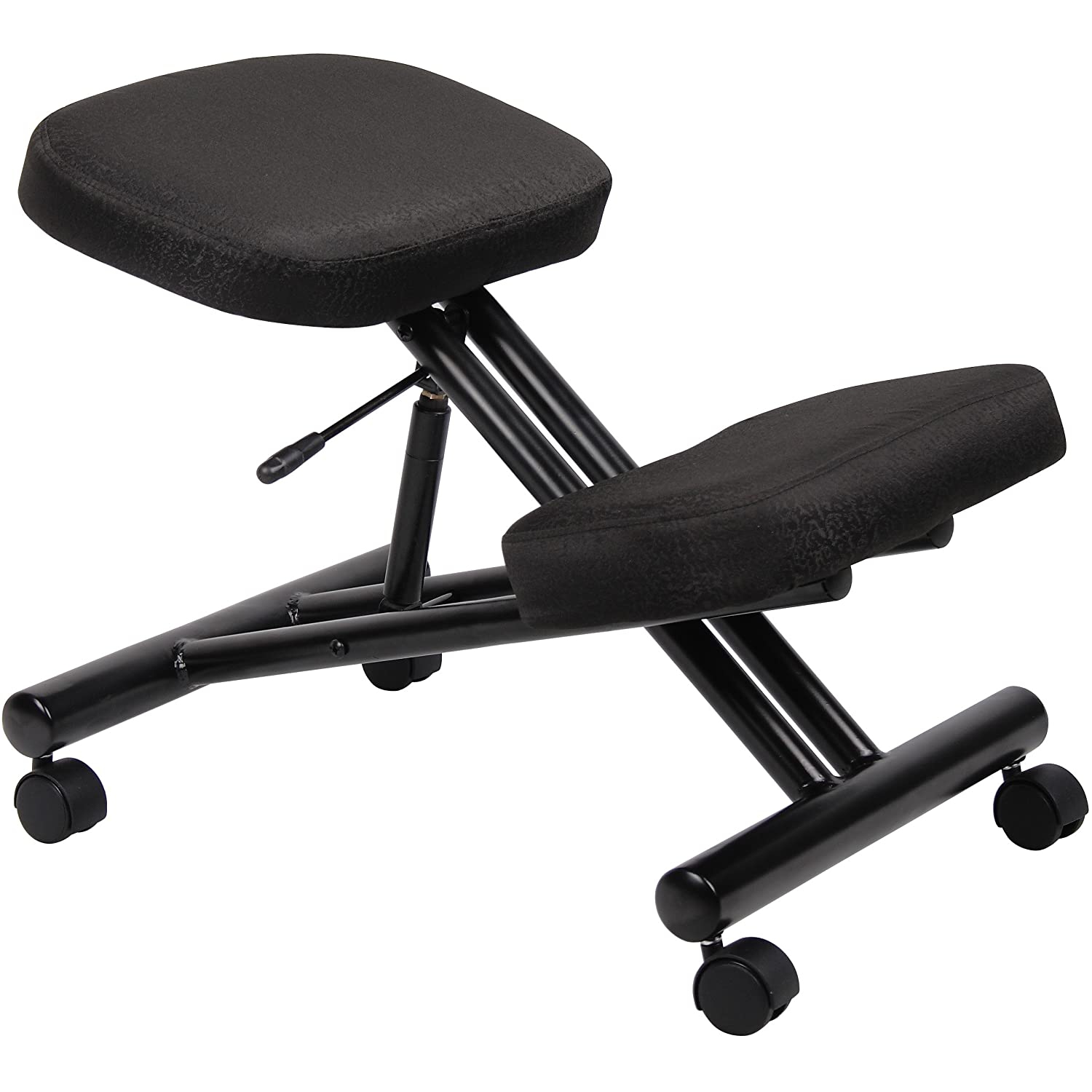 Ergonomic kneeling chair steel frame knee stool in Black Fabric for Posture Correction and Back Pain Relief