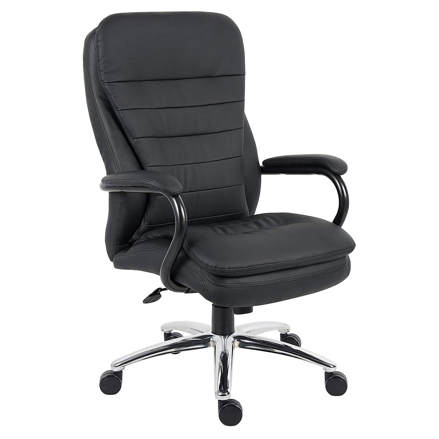 Big and Tall Executive Office Chair for Heavy Duty Big Man Black Leather or leatherette