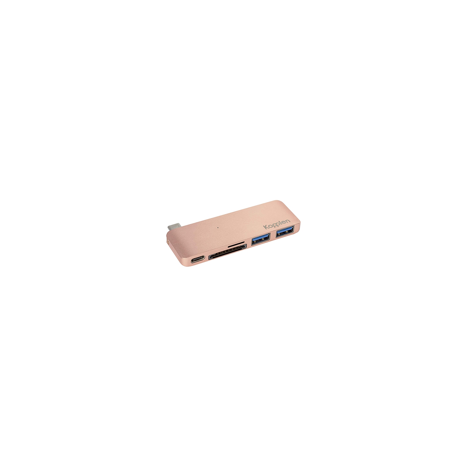 Kopplen Type-C USB Powered Multi Hub, 2x USB 3.0 Ports, SD + Micro-SD Card Reader Support Macbook - Aluminum Rose Gold