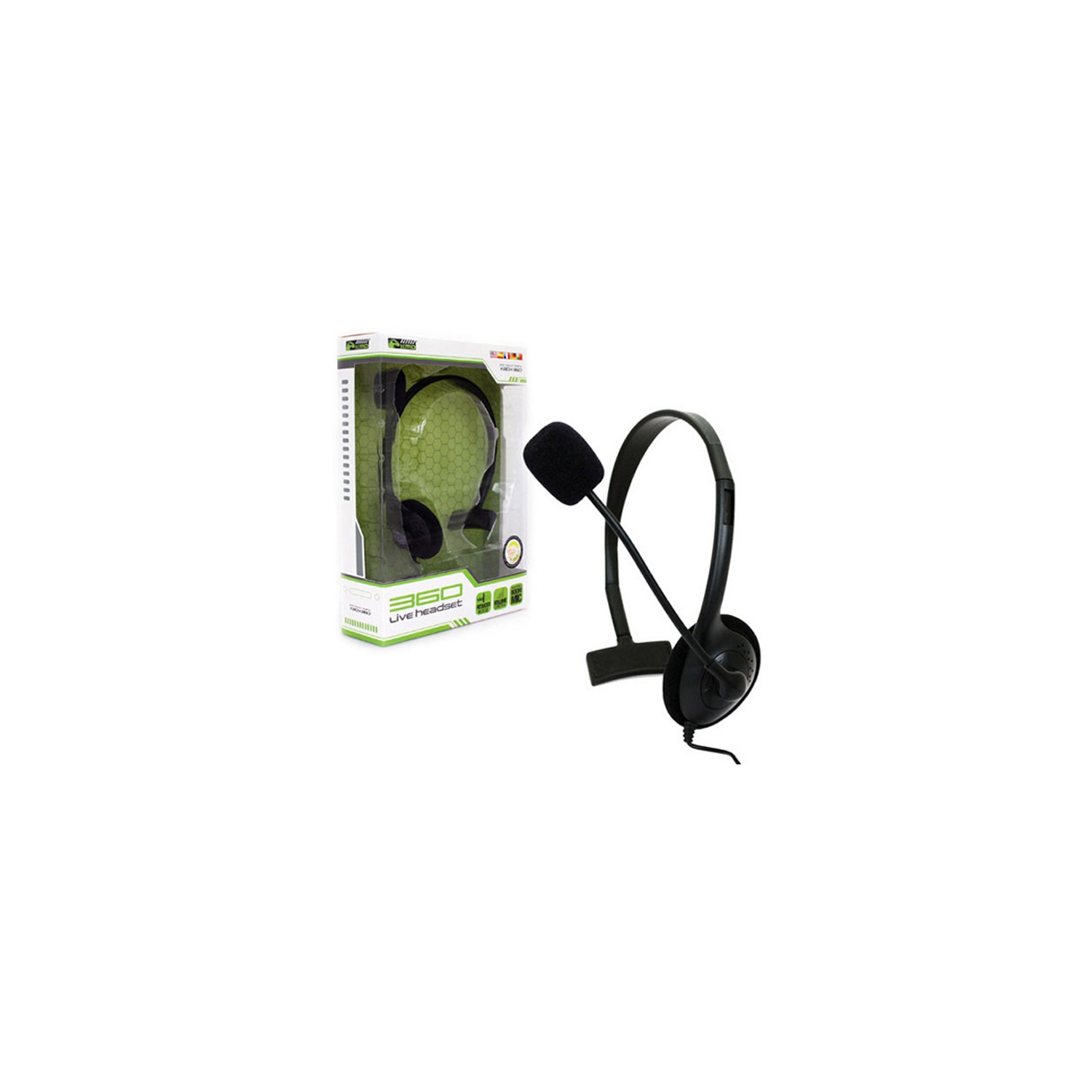 Xbox 360 Black Live Gaming Small Headset With Microphone [KMD]
