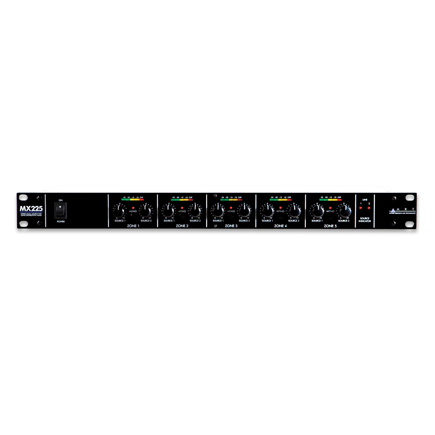 ART Pro Audio Stereo Dual-Source 5-Zone Distribution Mixer