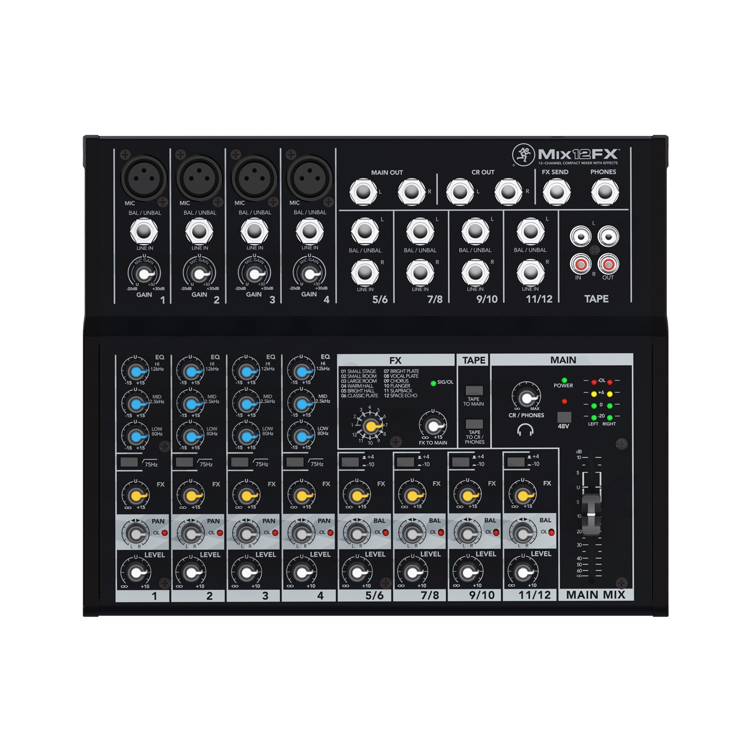 Mackie 12 Channel Compact Mixer with Effects