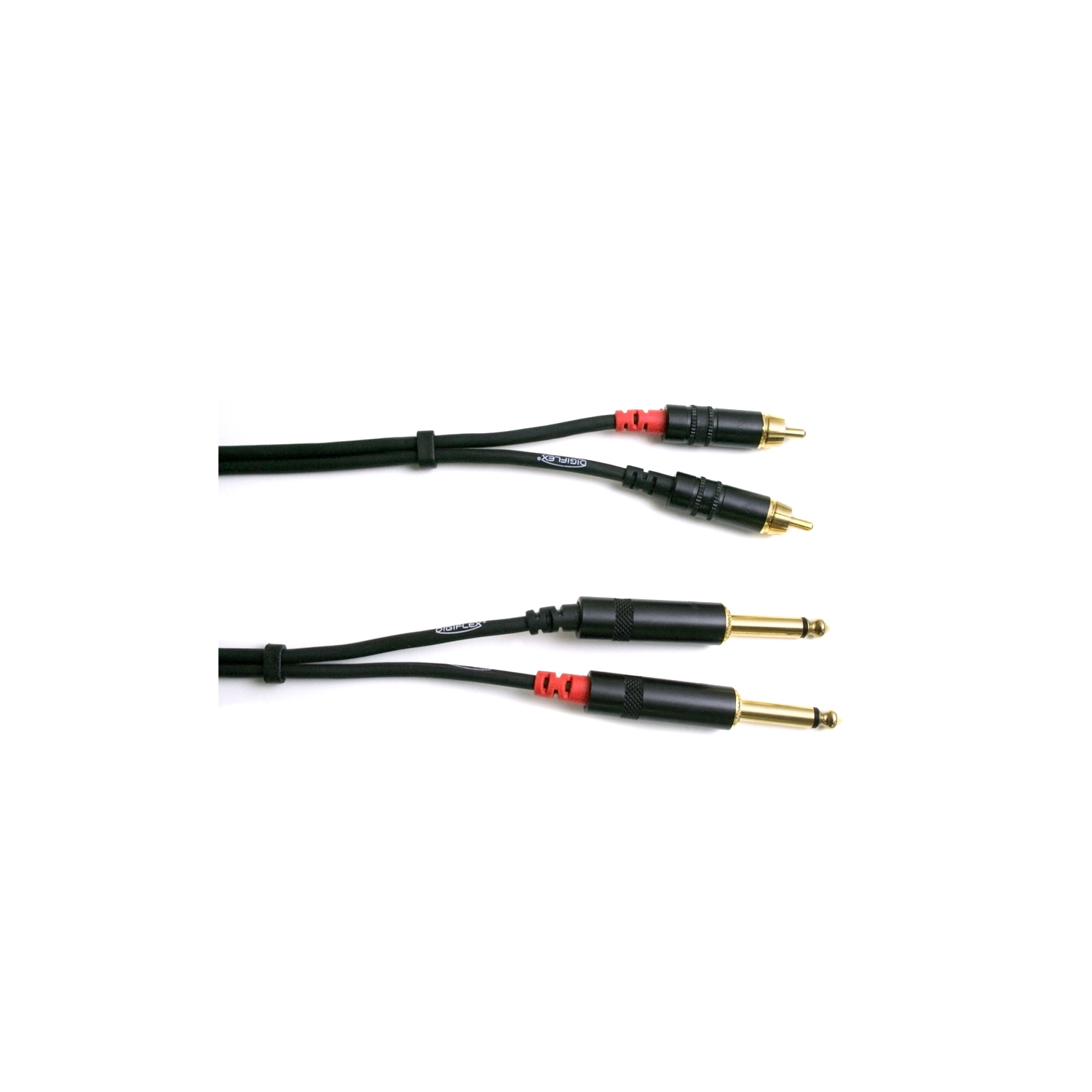 Digiflex mâle 1/4 po à mâle RCA double - 6 pi