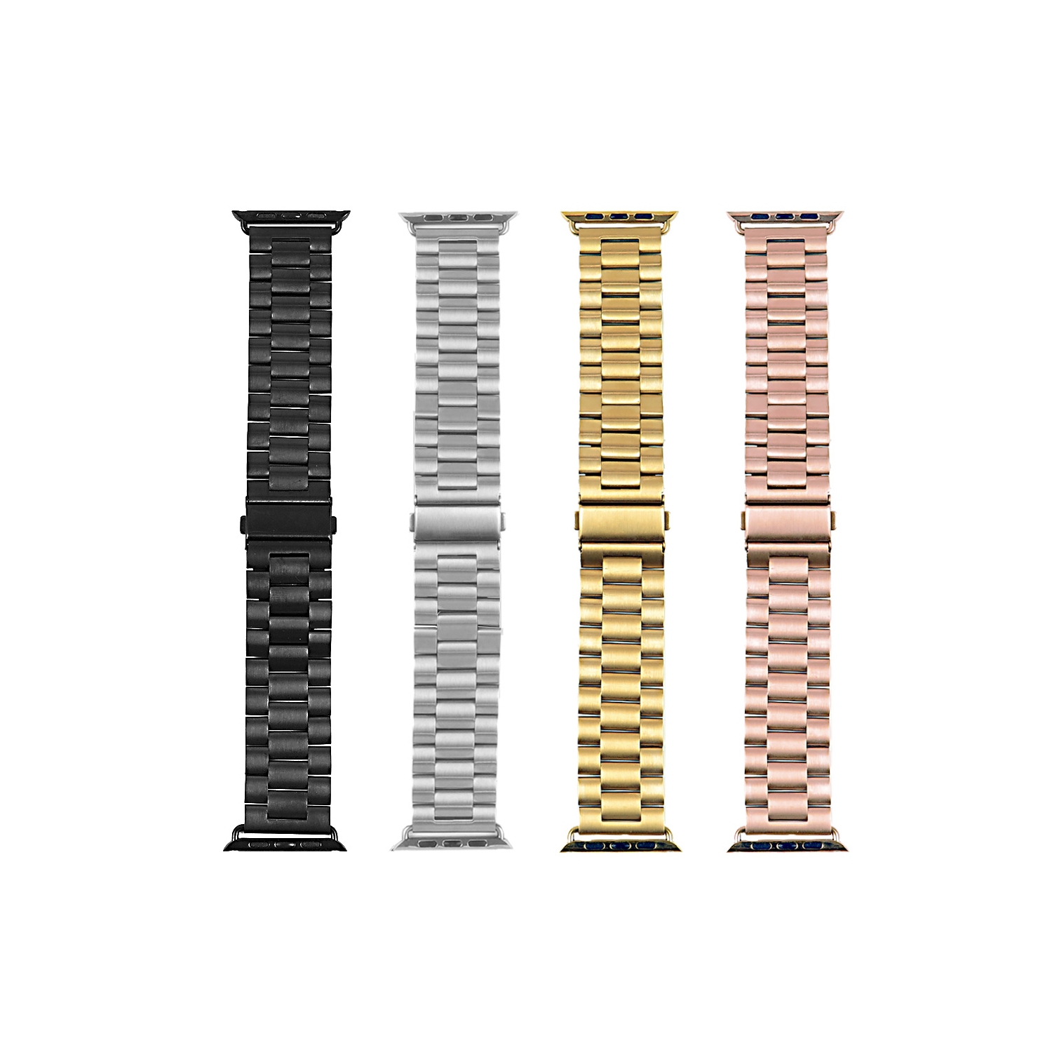 Bracelet à mailles en acier inoxydable de StrapsCo pour Apple Watch Series 1/2/3/4 - 38 mm - Argenté