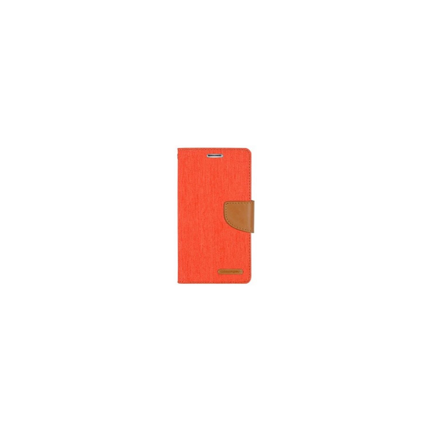 Samsung S6 Goospery Canvas Diary Case, Orange