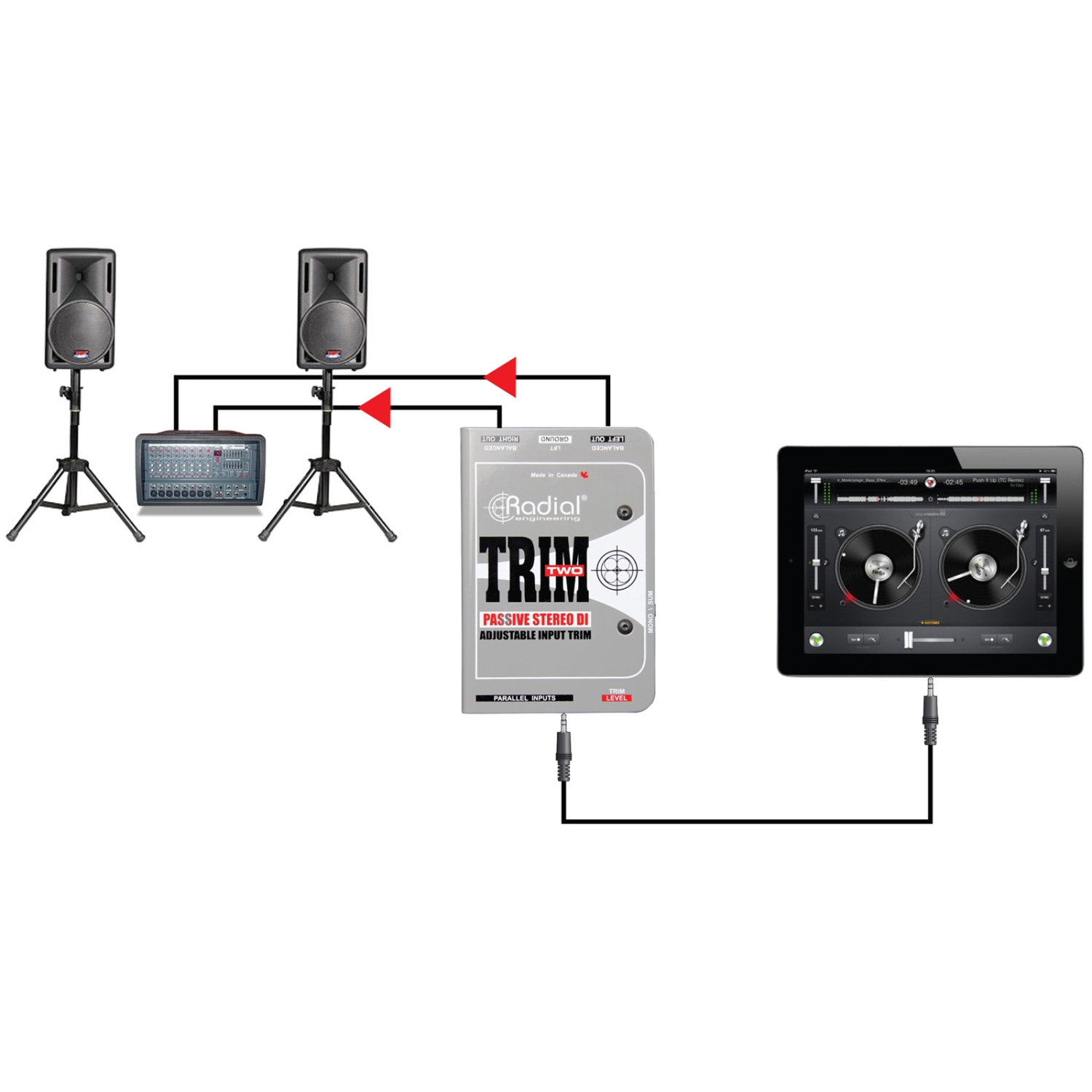 Radial Trim-Two Stereo DI with Level Control