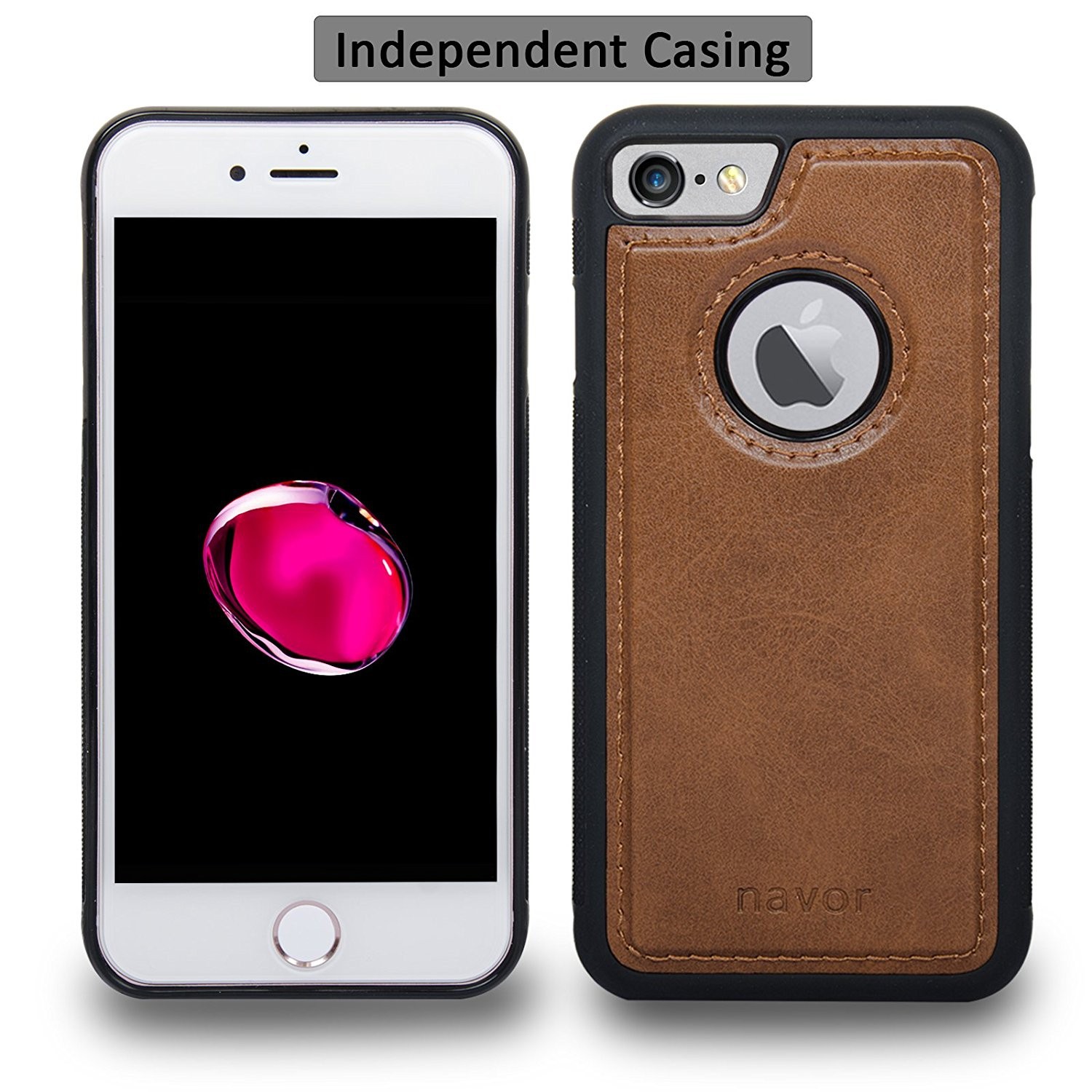 Navor Wallet Case for iPhone 7 - Brown