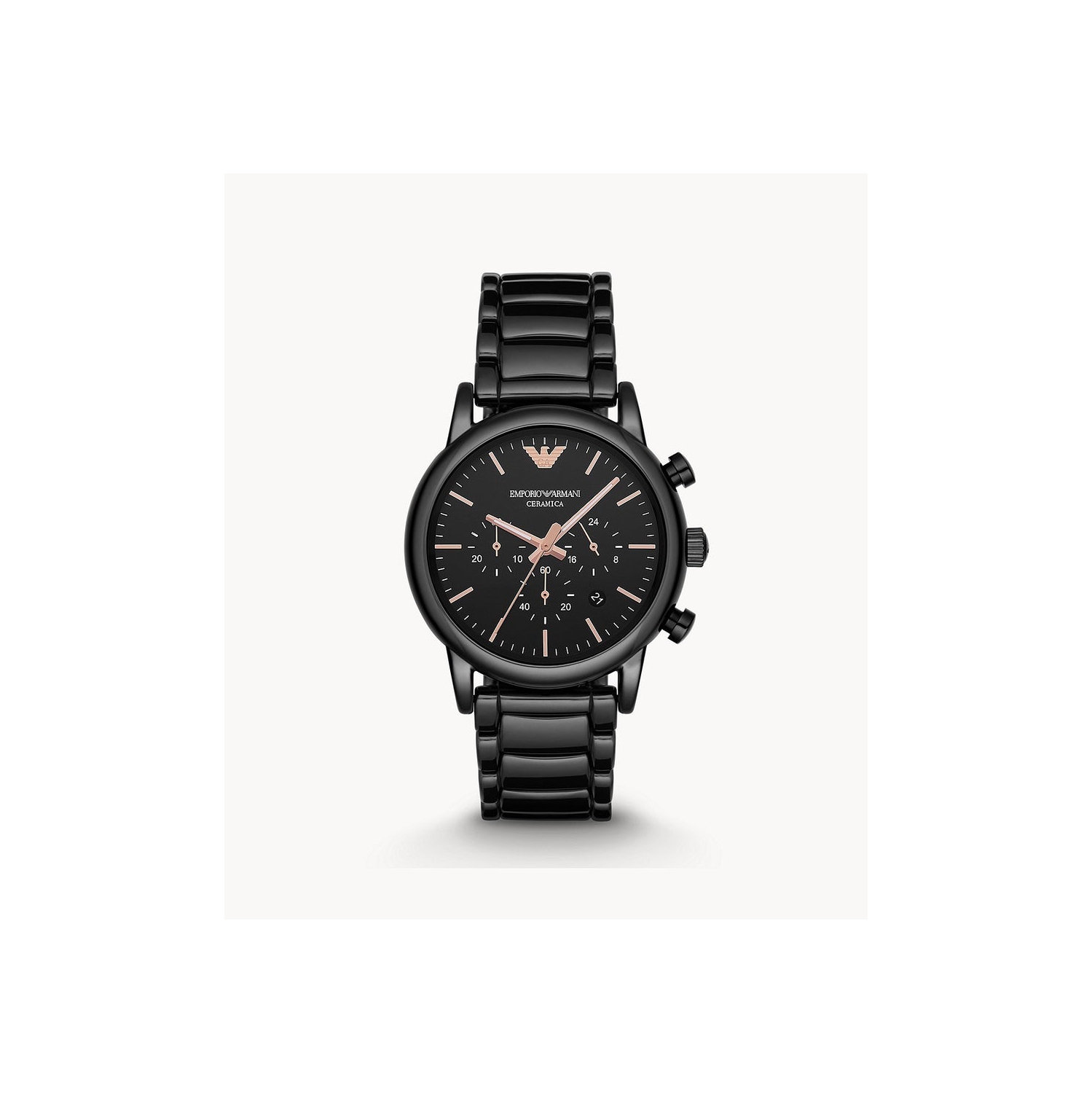 Armani Luigi Black Dial Mens Chronograph Watch AR1509