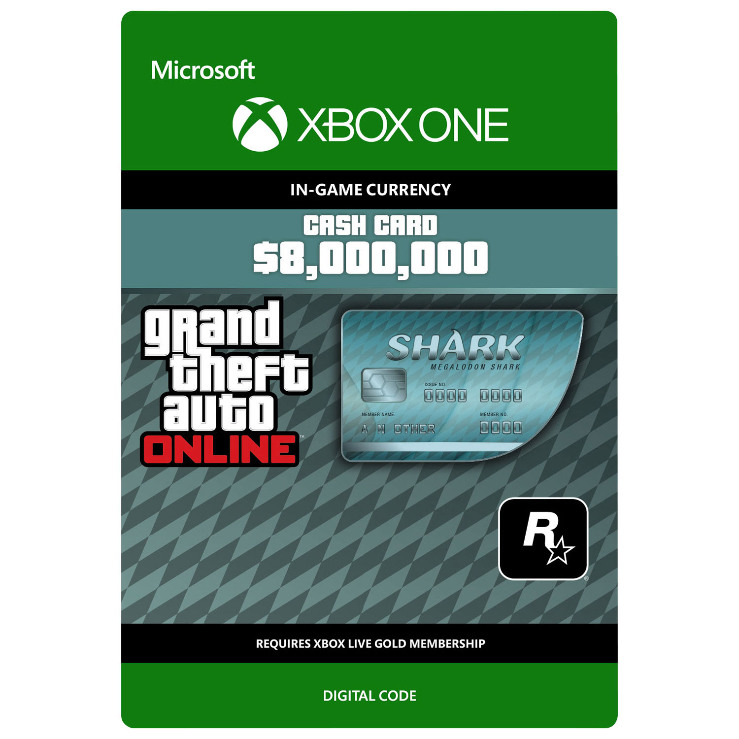 Grand Theft Auto Online $8,000,000 Cash Card Digital Download (Xbox One)