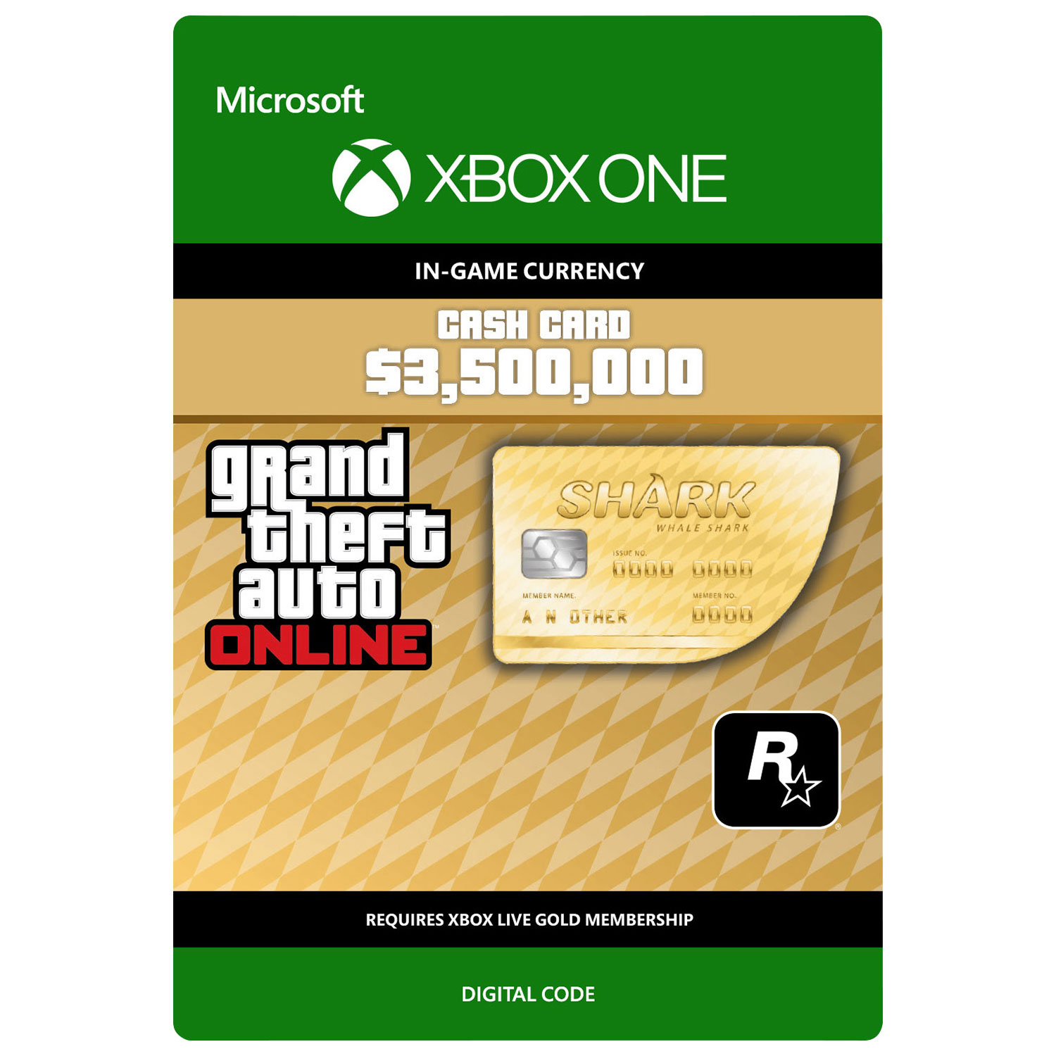 Grand Theft Auto Online $3,500,000 Cash Card Digital Download (Xbox One)