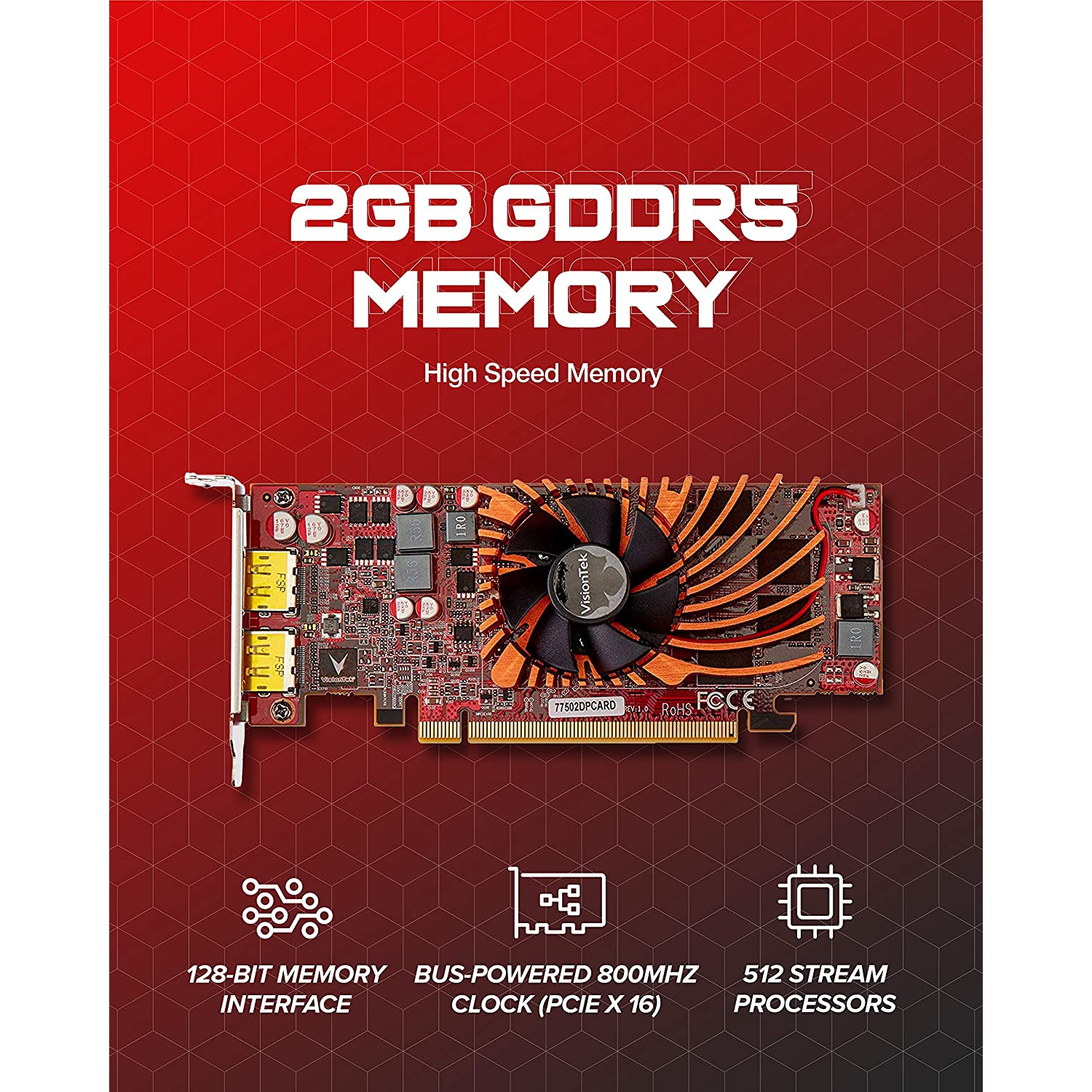 VisionTek – Carte graphique AMD Radeon 7750 de 2 Go 900942