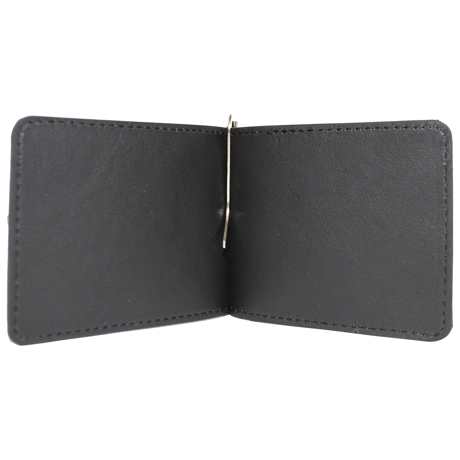 Portefeuille avec pince à billets en cuir à 2 poches Anwell d'Ashlin - Noir