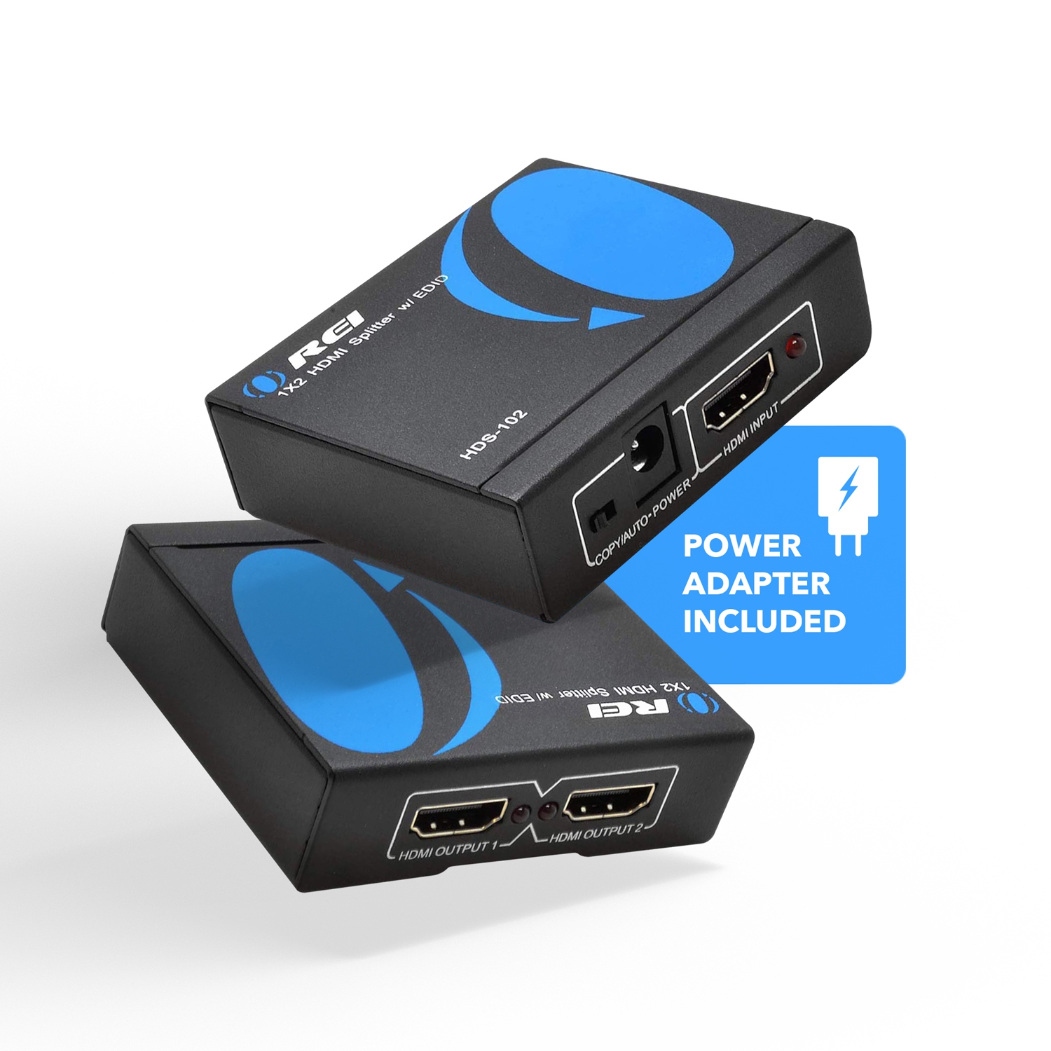 OREI HDS-102 1X2 Powered 1080P V1.4 Certified HDMI Splitter with Full Ultra HD 4K/2K and 3D Resolutions