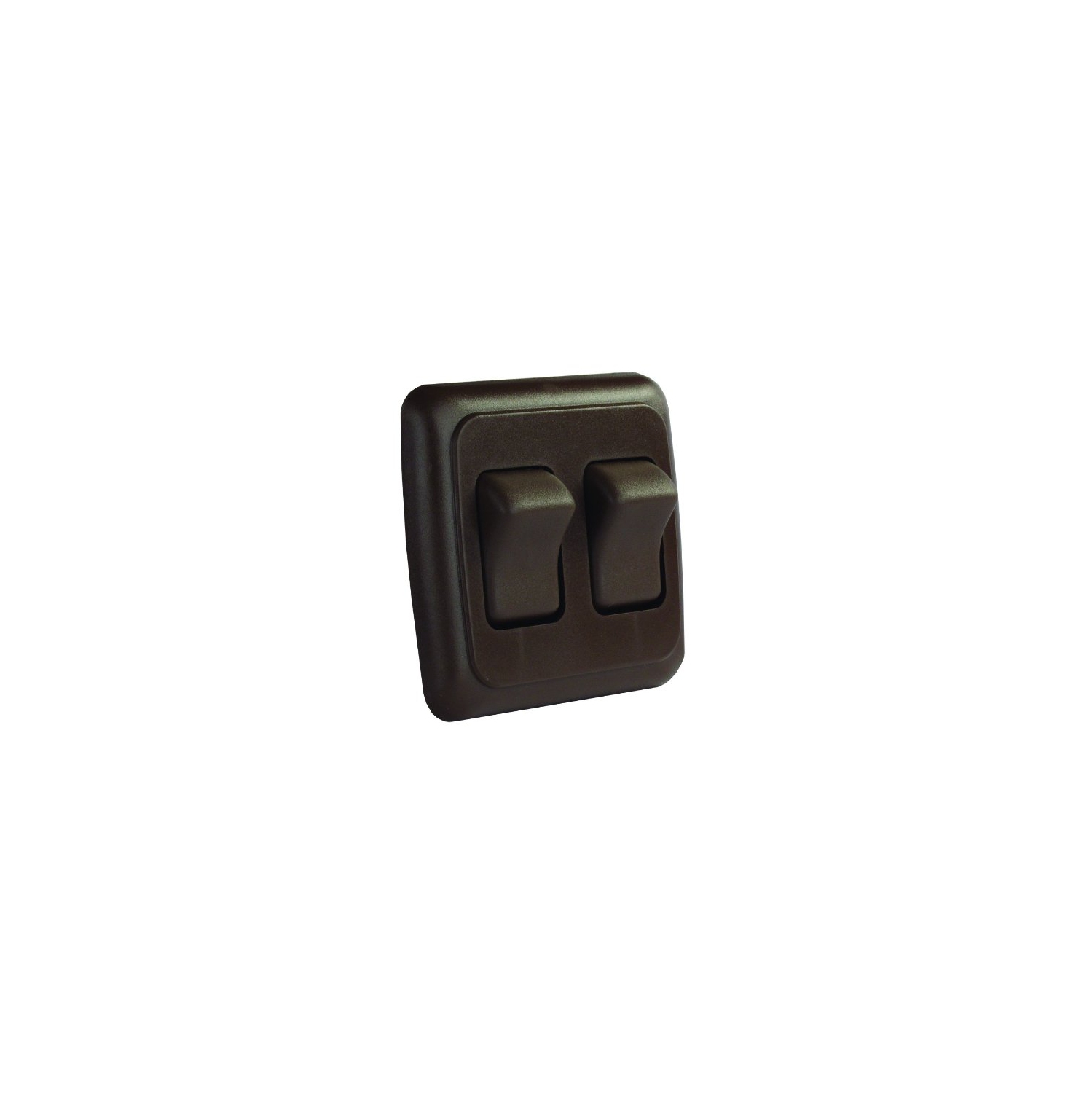 JR Products 12145 Brown Double SPST On-Off Switch with Bezel