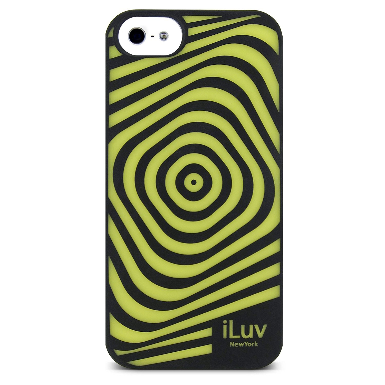 iLuv Aurora Illusion Glow in the Dark Case for iPhone 5C Retail Packaging Black (AILAURIBK)