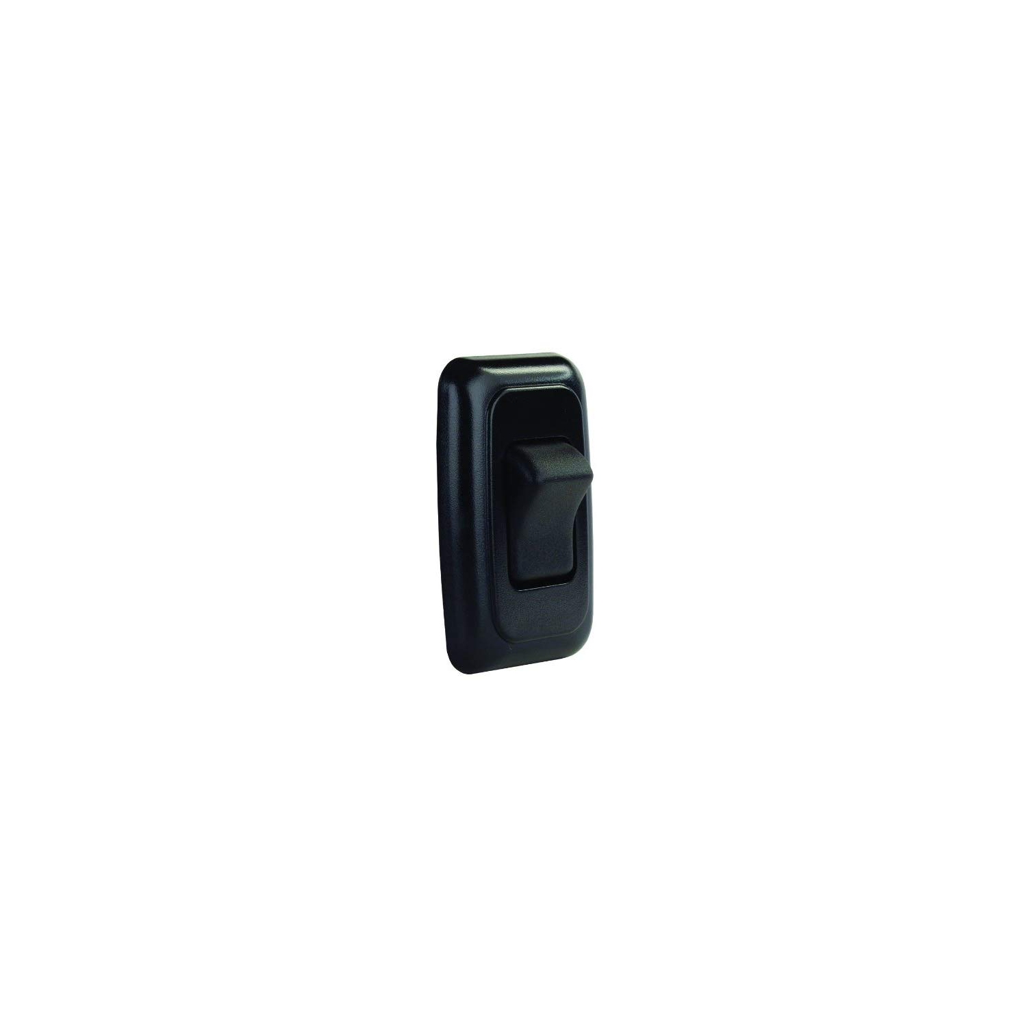 JR Products 12225 Black Single SPST On-Off Switch with Bezel