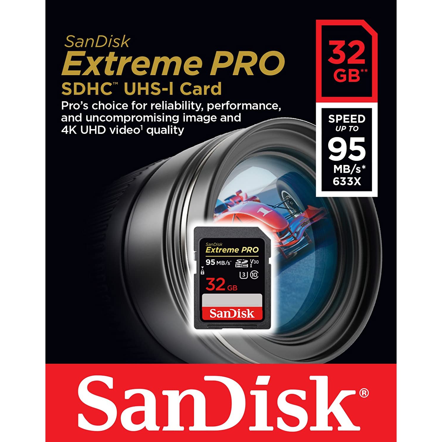 SanDisk Extreme Pro 32GB SDHC UHS-I Card [Newest Version]