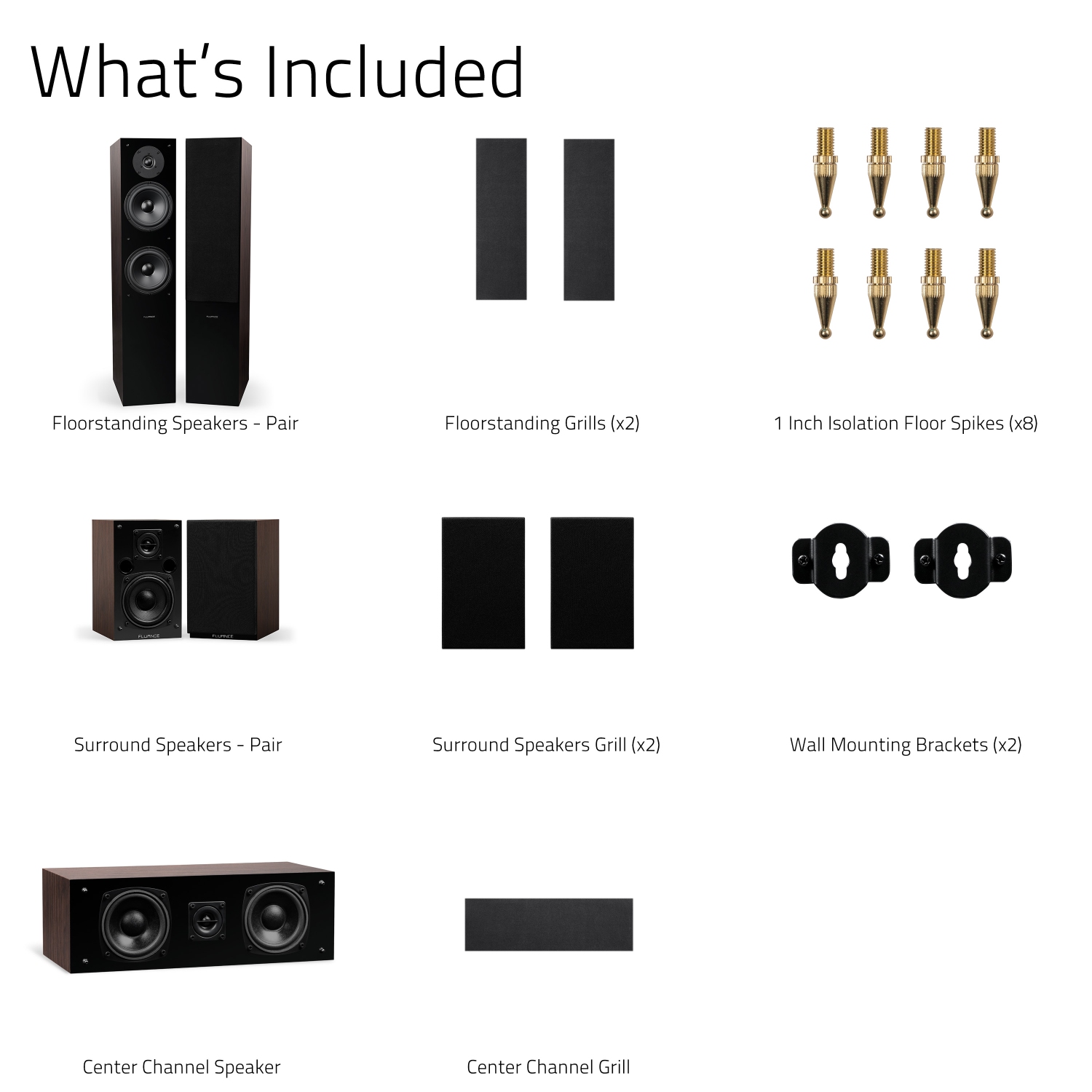 Système de cinéma maison ambiophonique à 5 haut-parleurs SXHTBW de Fluance - Noyer naturel