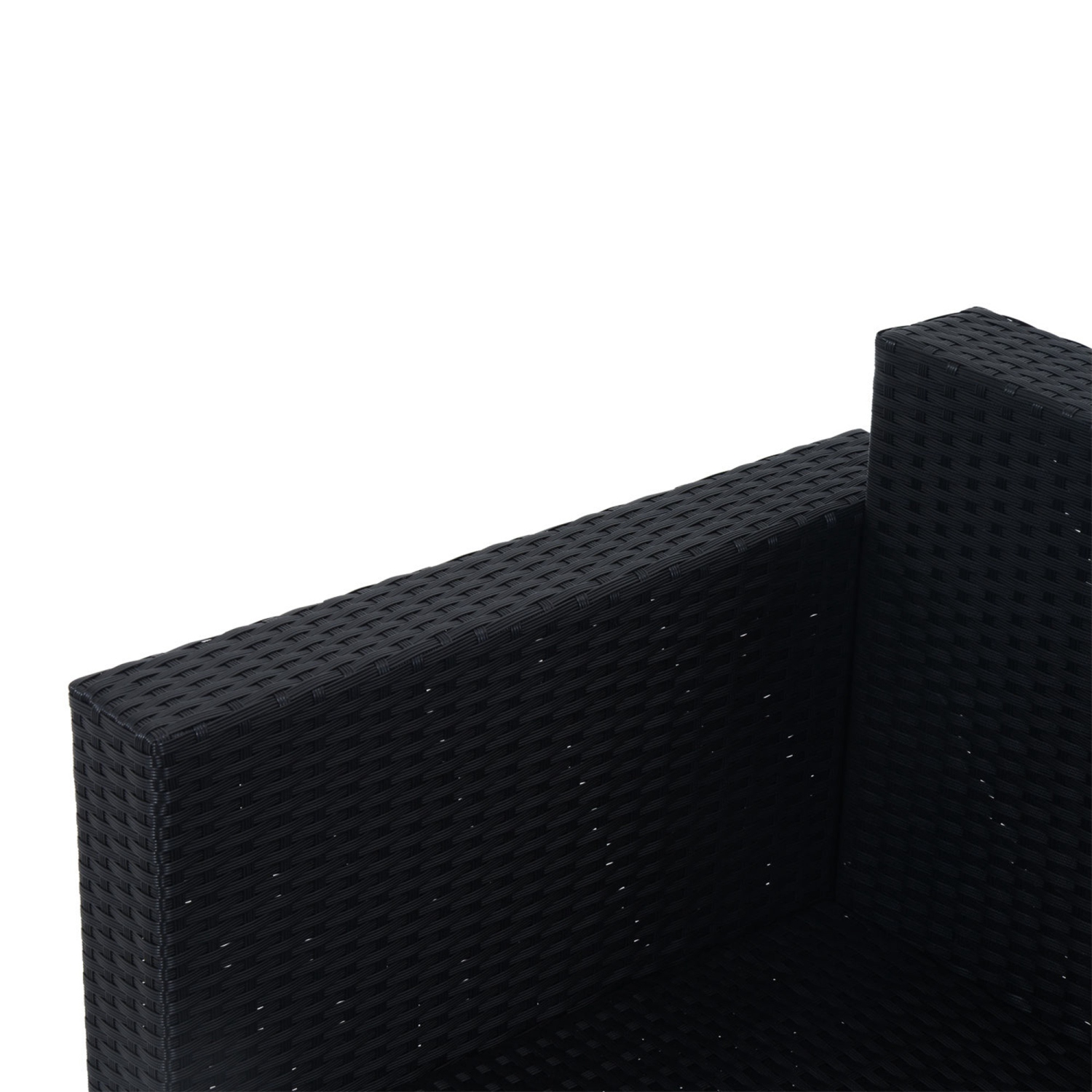 Ensemble de 2 meubles de patio en osier Outsunny, pouf double, ensemble de détente extérieur en rotin PE, causeuse et pouf deux places, blanc crème