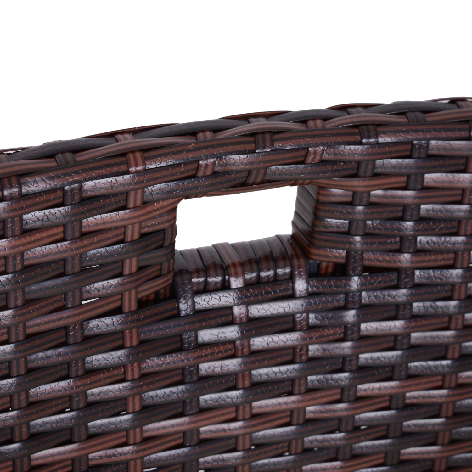 Outsunny 3 Pieces Wicker Patio Dining Set Outdoor Furniture Set with Removable Cushions, Glass Top Dining Table, PE Rattan Conversation Set for