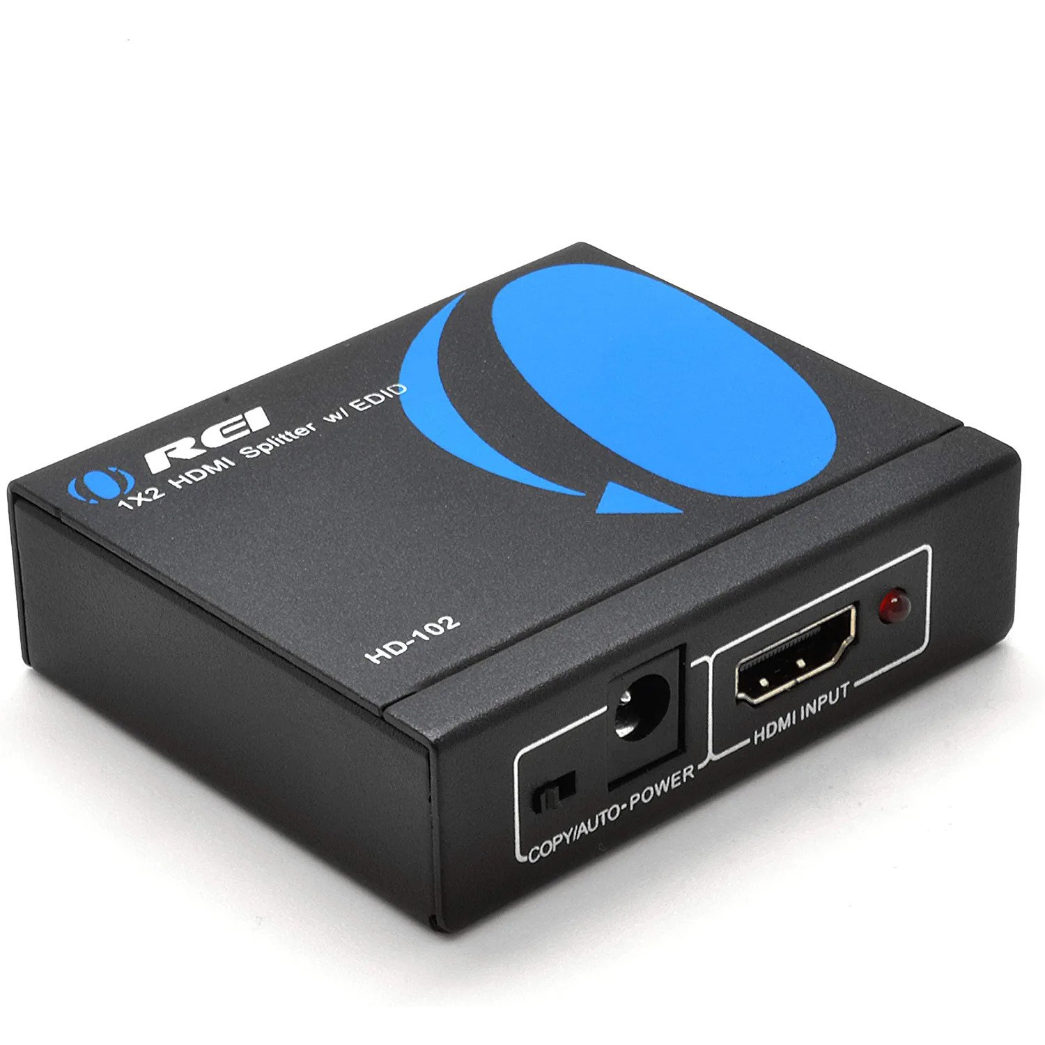 Orei HD-102 1x2 1 Port HDMI Powered Splitter Ver 1.3 Certified for Full HD 1080P and 3D Support One Input to Two Outputs (Blac