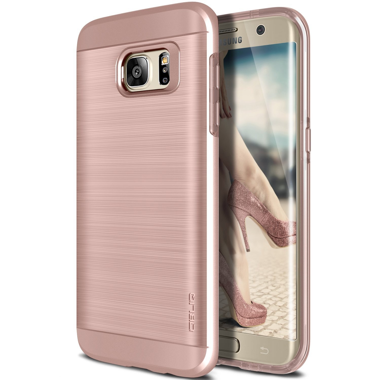 Obliq Fitted Hard Shell Case For Samsung Galaxy S7 Edge Rose Gold