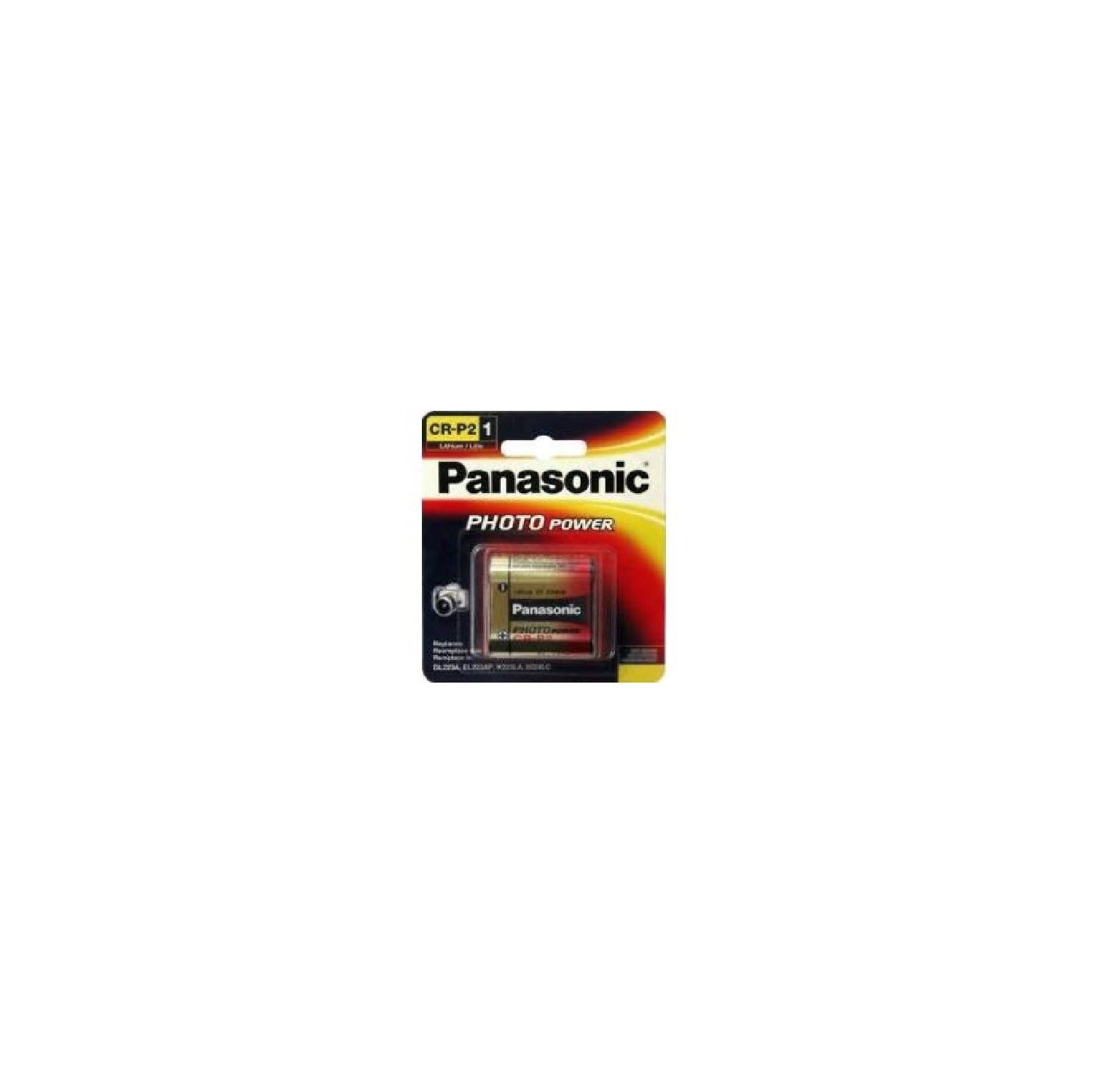 Panasonic CR-P2 (223A) 6 Volt Lithium Battery (On a Card)