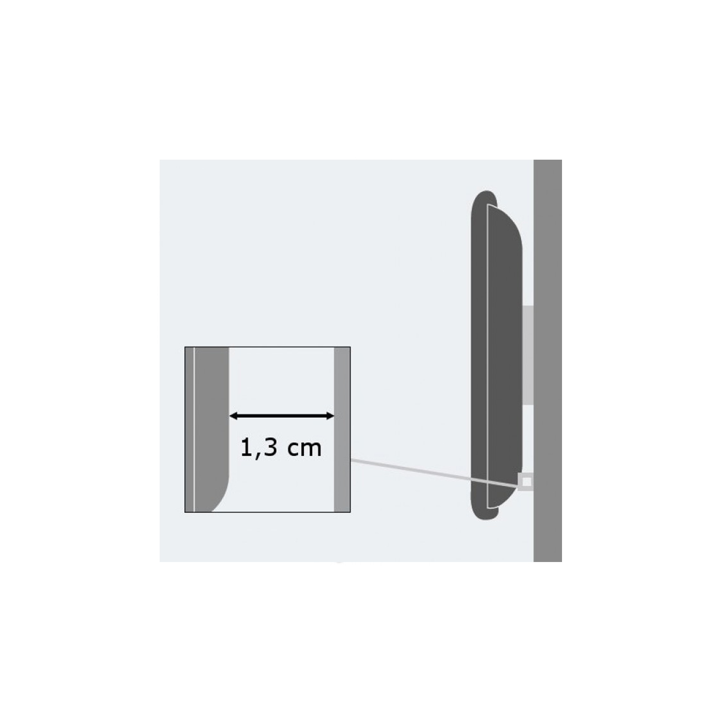 Techly 40' to 65" Ultra Slim Fixed LCD/LED TV Wall Mount - VESA up to 400x400 mm - Holds up to 60 kg - Includes bubble level - Black