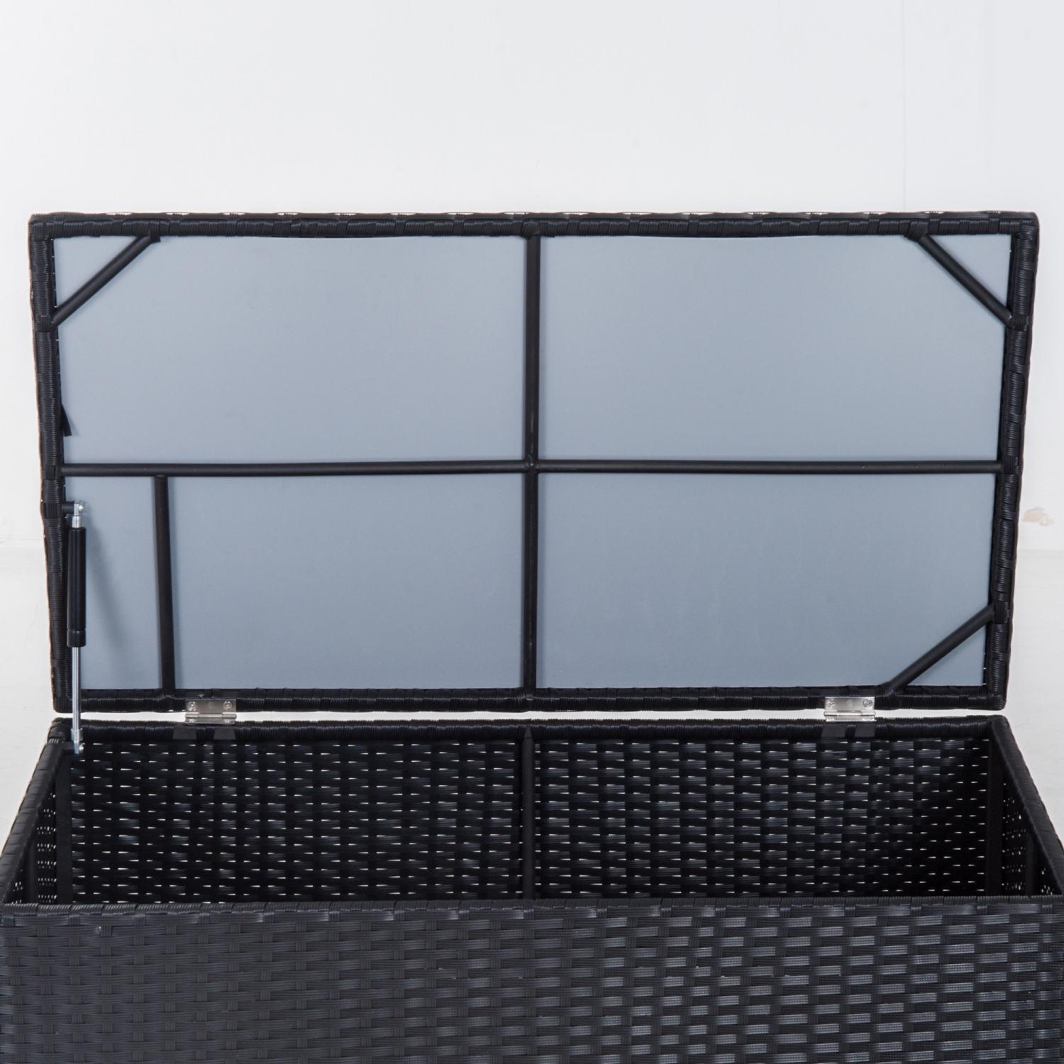 Outsunny – Ensemble de meubles de patio de 6 pièces avec coussin, sofa de patio modulaire en osier de résine de polyéthylène, avec table de rangement