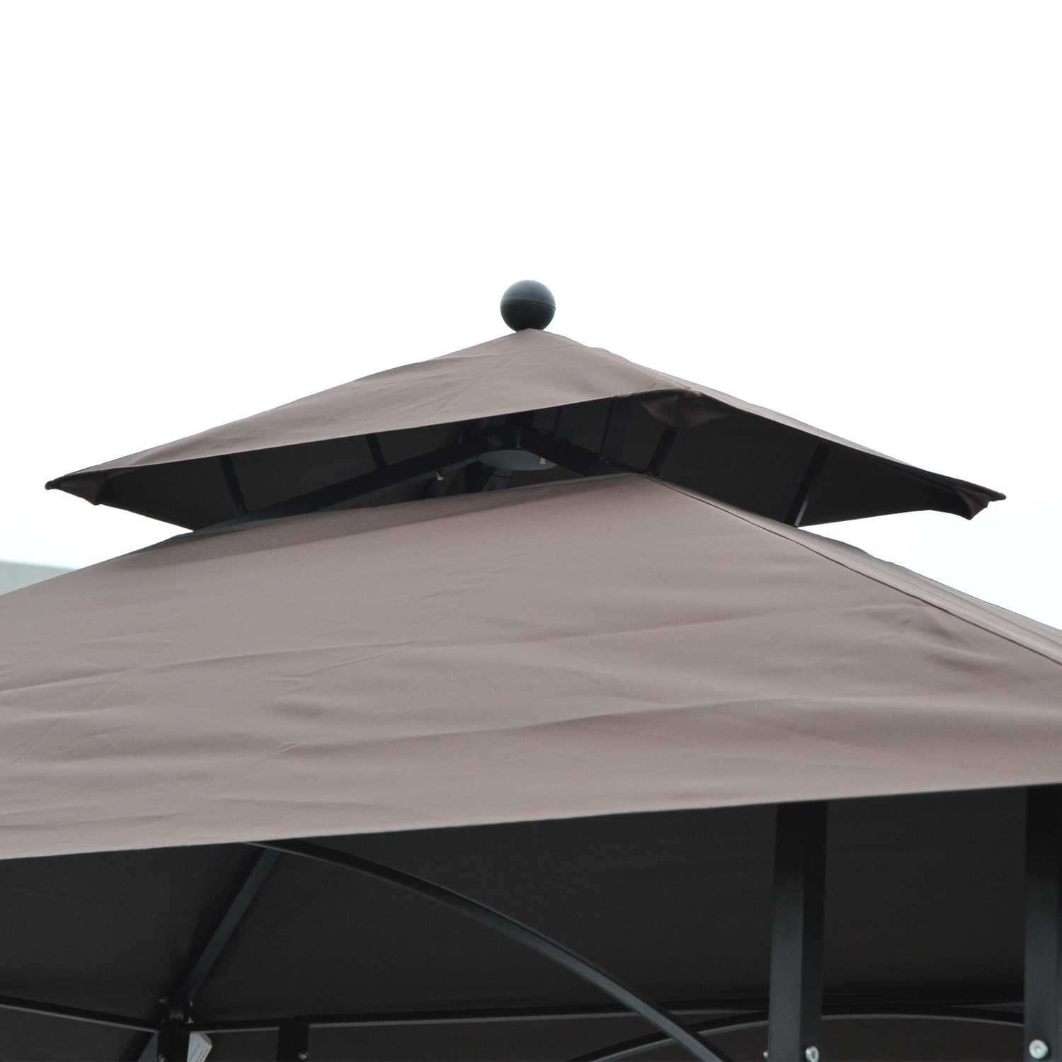 Outsunny 8x5FT BBQ tent with 2-Tires Shelf Coffee