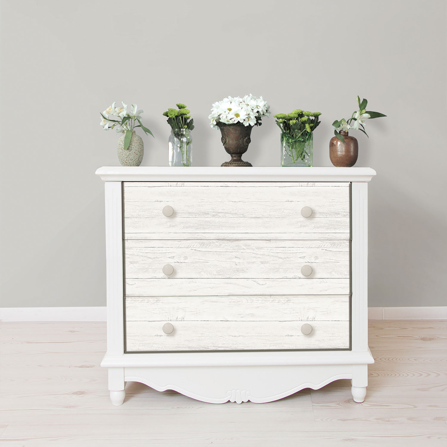 Papier peint autocollant Shiplap de NuWallpaper - Jaune