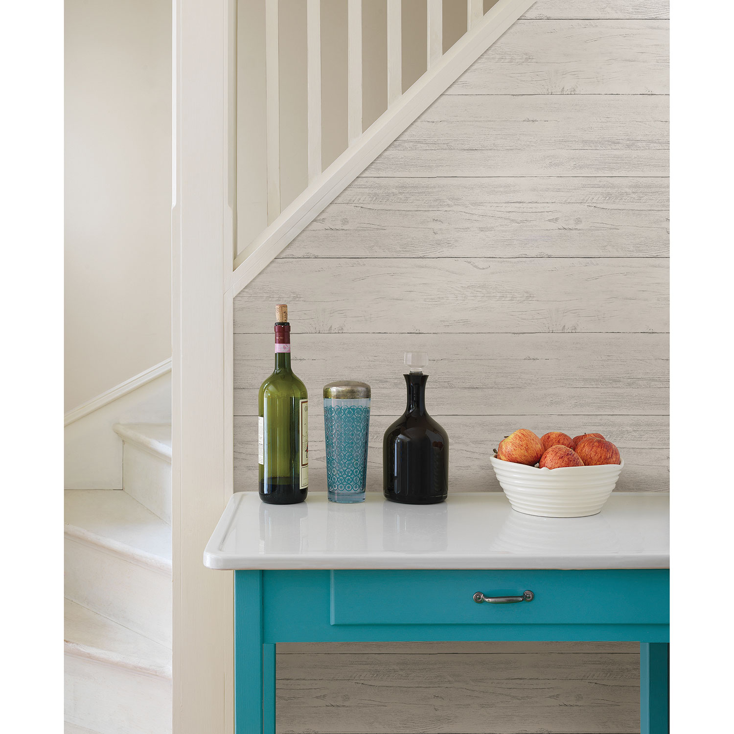 Papier peint autocollant Shiplap de NuWallpaper - Jaune