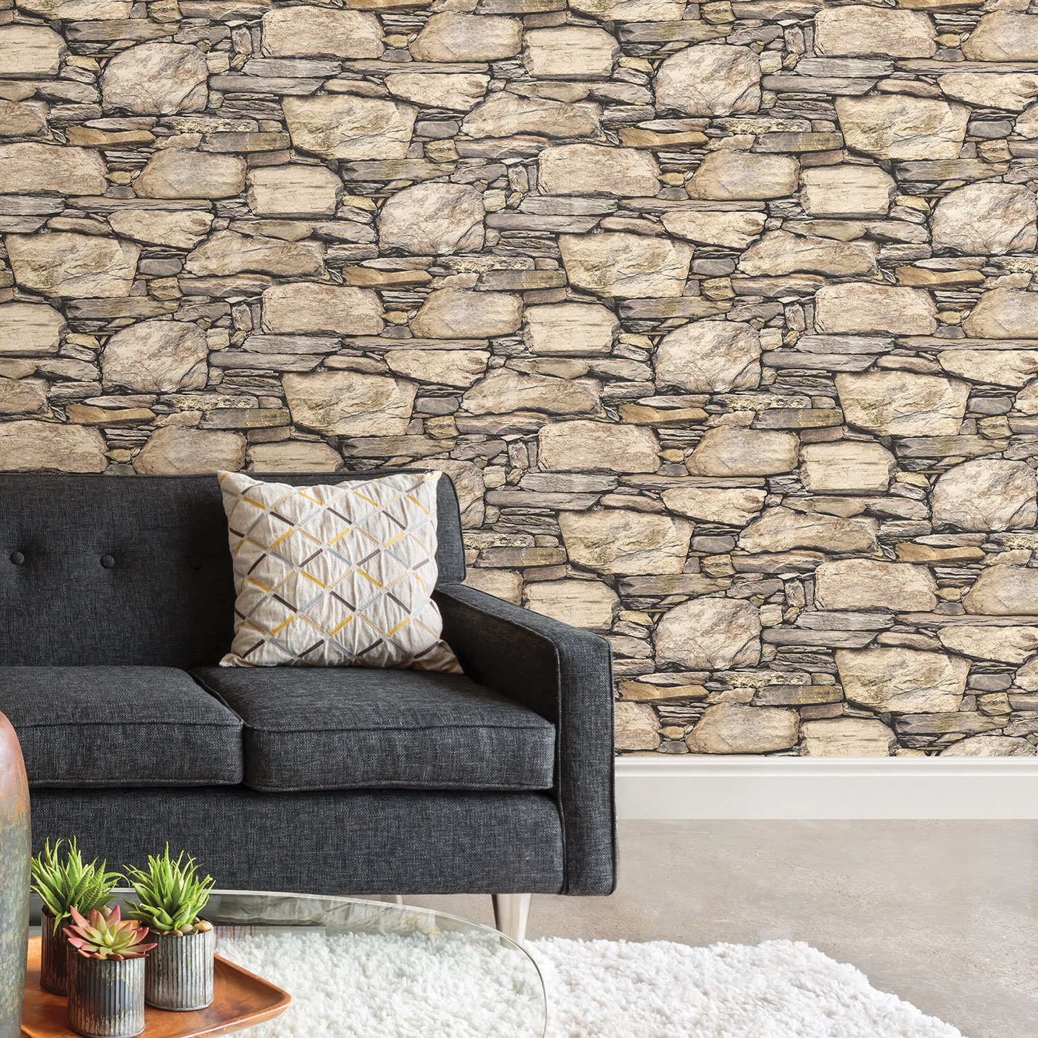 NuWallpaper Hadrian Peel & Stick Wallpaper - Brown