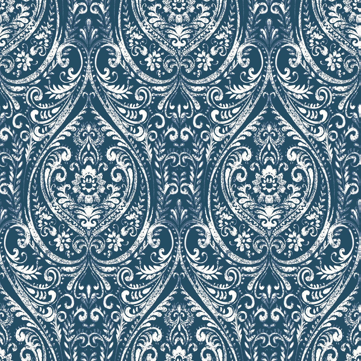 NuWallpaper Bohemian Damask Indigo Peel & Stick Wallpaper - Blue