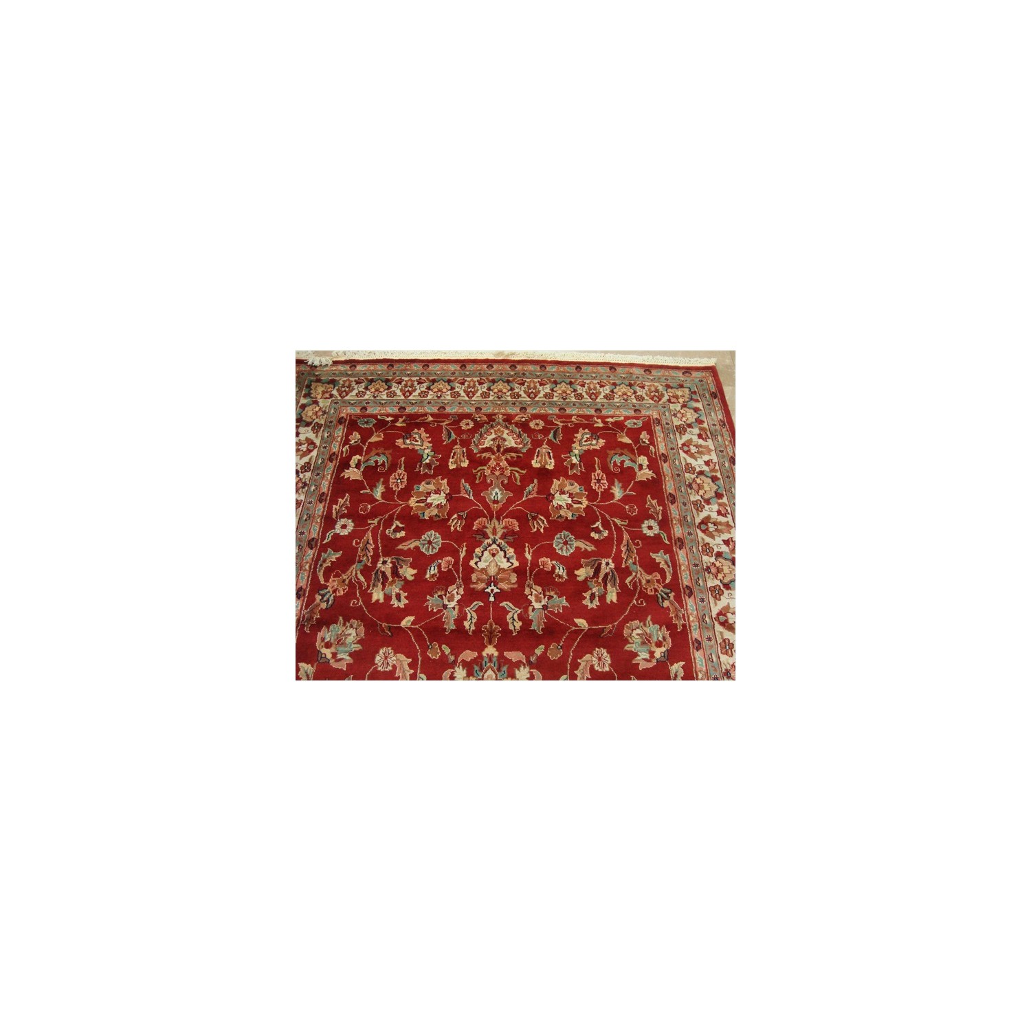 Ahmedani Amazing Floral Hand Knotted Silk Wool Carpet 10.2' x 7.1' Area Rug - Red