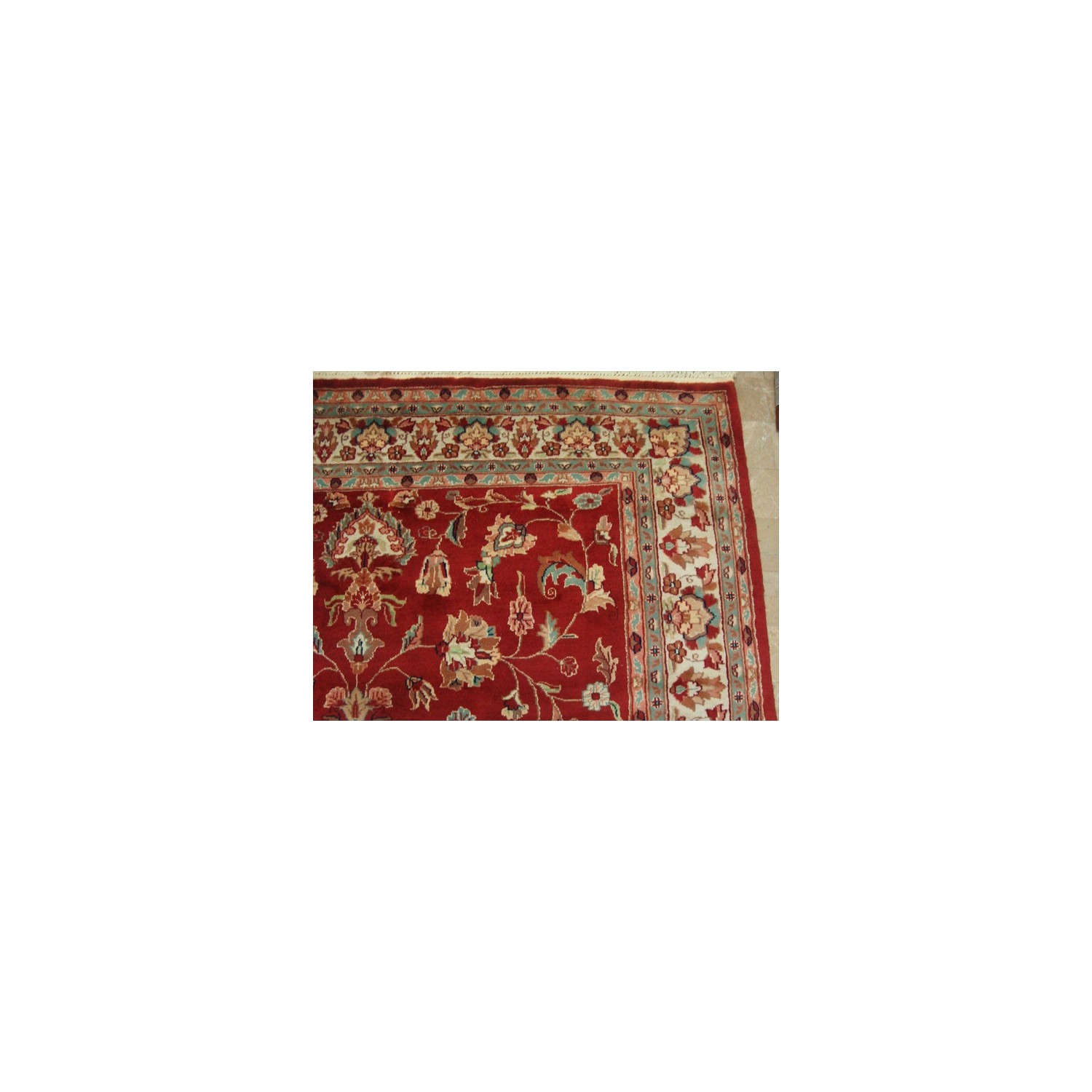 Ahmedani Amazing Floral Hand Knotted Silk Wool Carpet 10.2' x 7.1' Area Rug - Red
